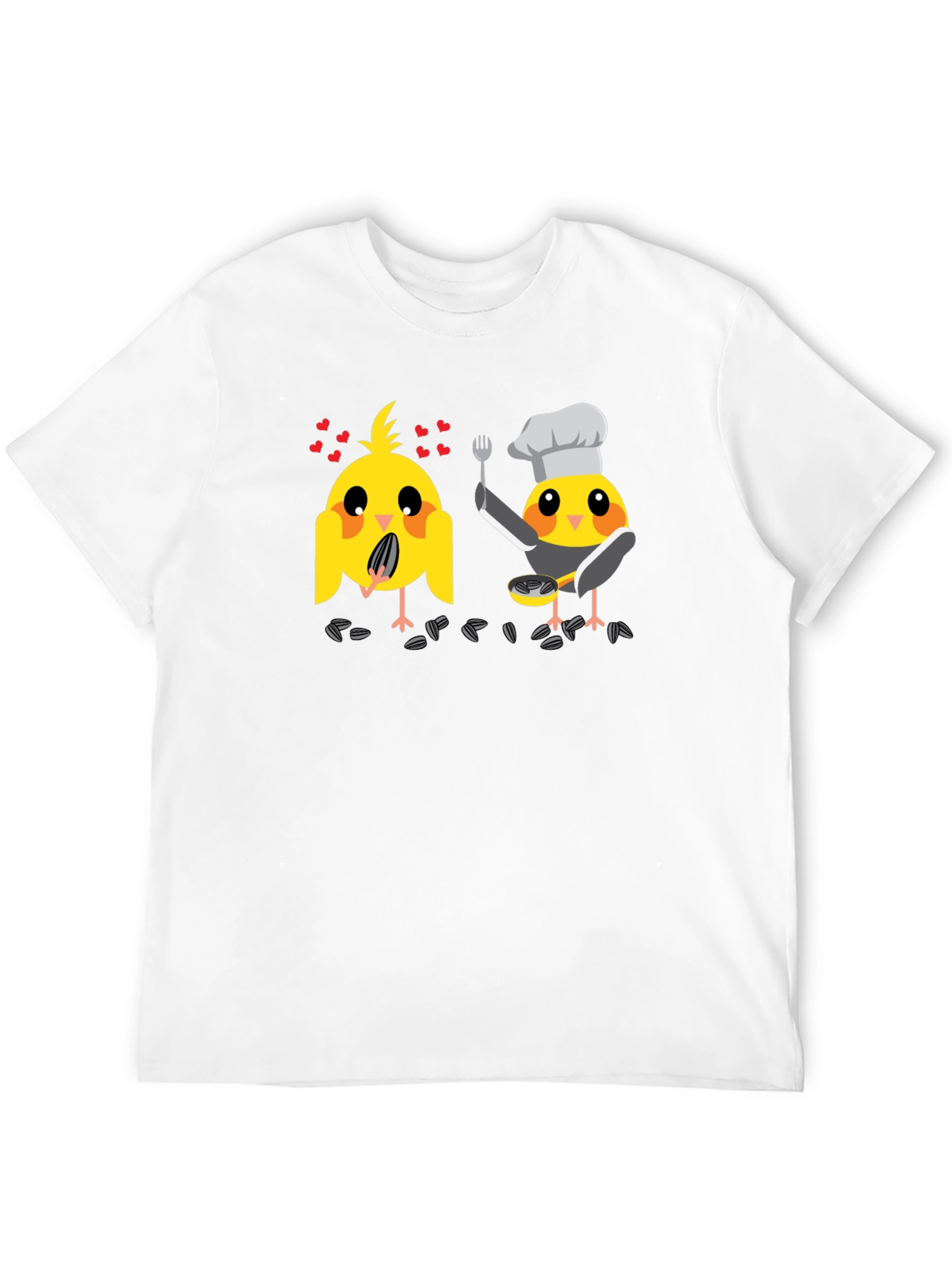 Bird Chef Graphic T-Shirt - Black Cotton Tee