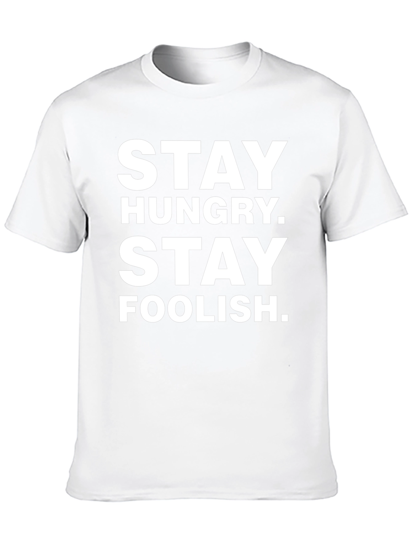 Stay Hungry Stay Foolish Graphic Tee - Black