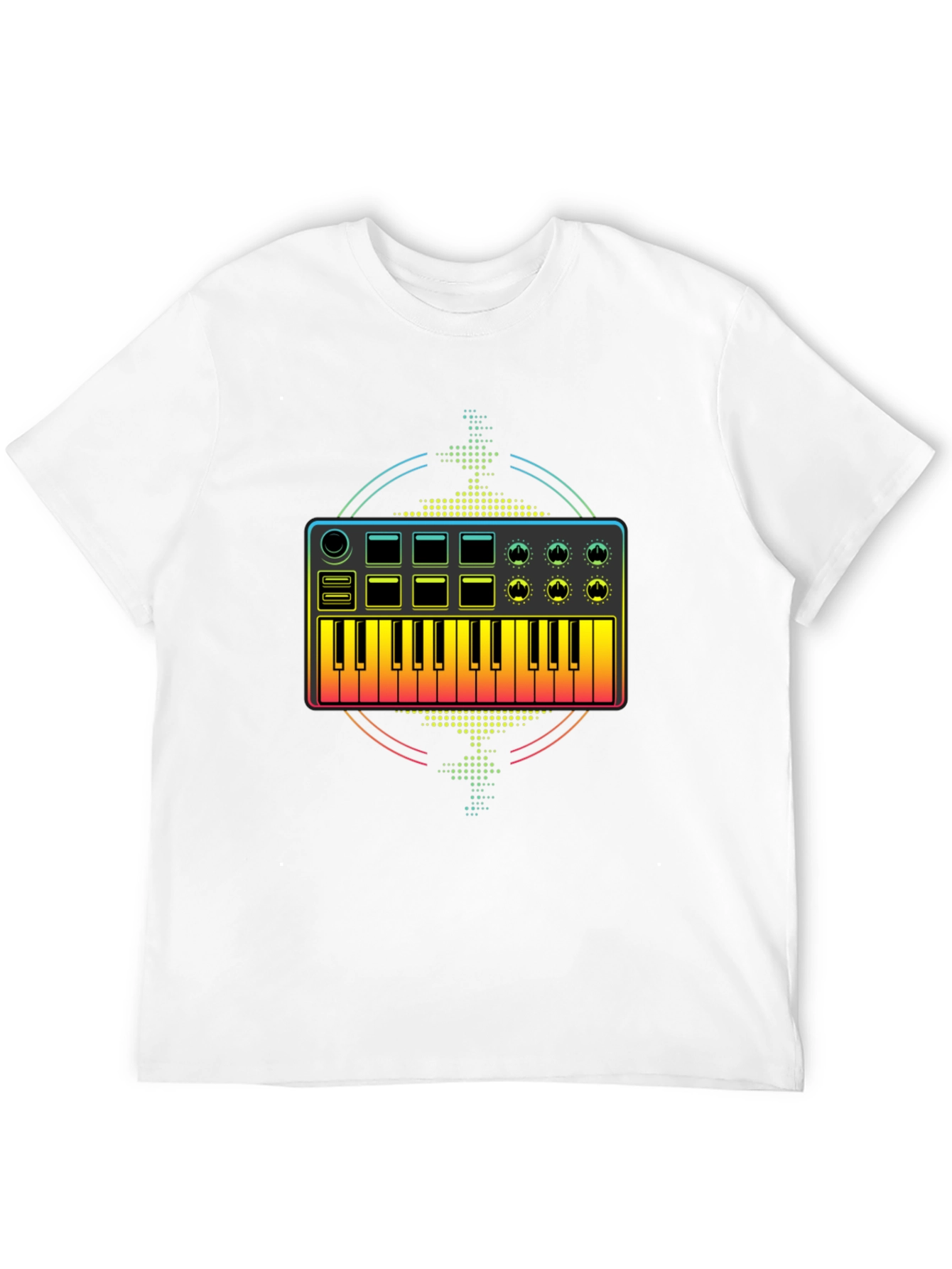Synthesizer Graphic T-Shirt - Music Lover Tee