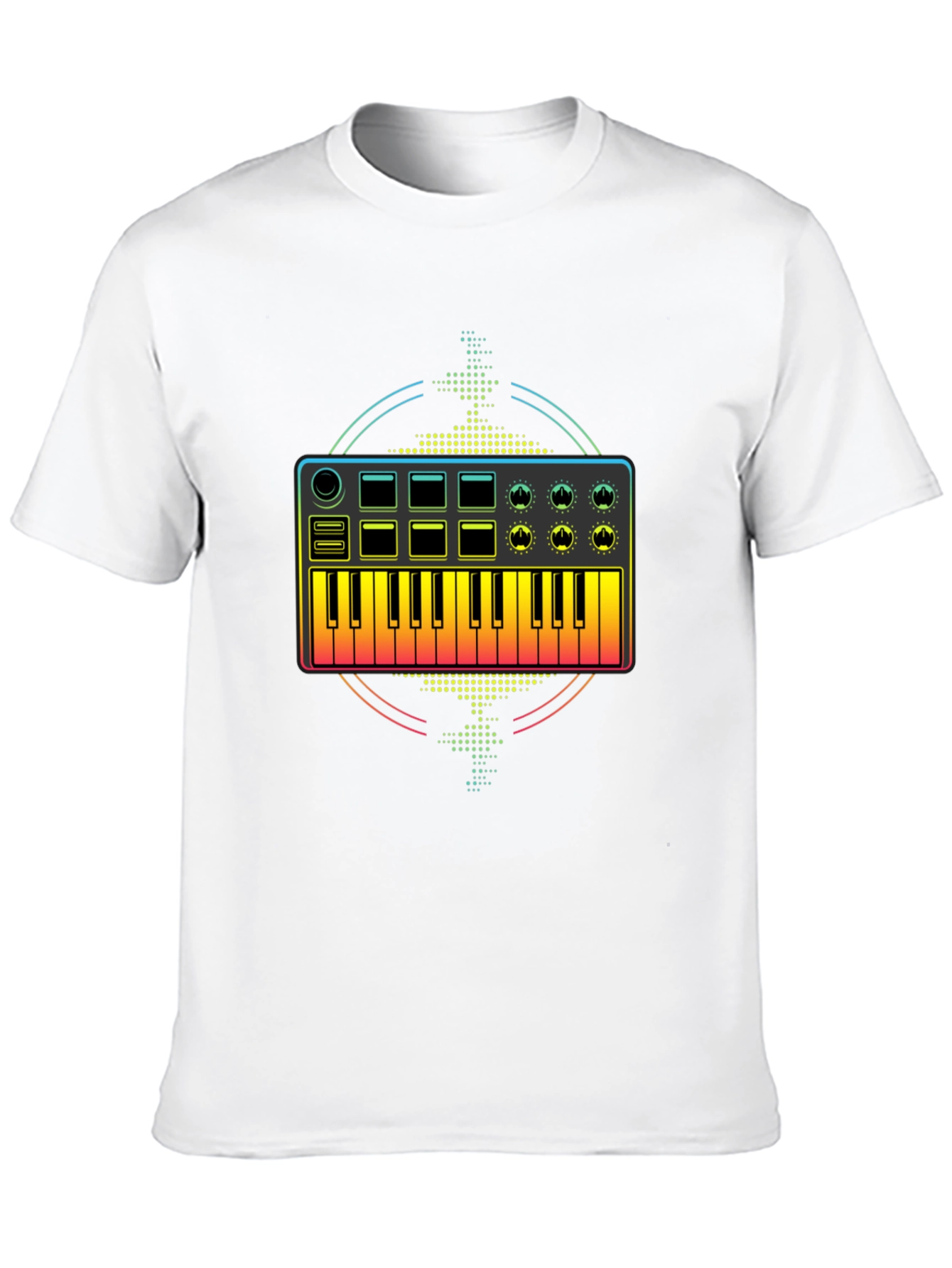Synthesizer Graphic T-Shirt - Music Lover Tee