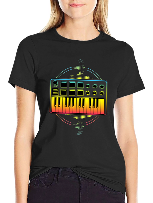 Synthesizer Graphic T-Shirt - Music Lover Tee