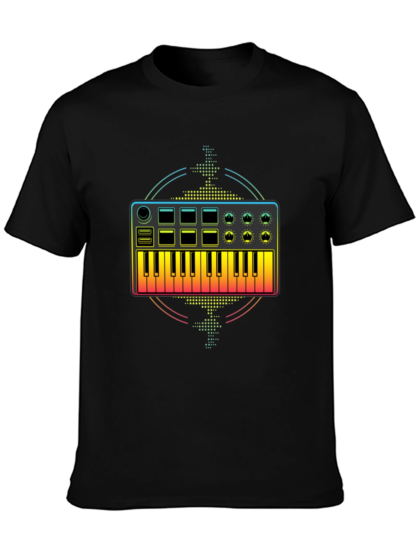 Synthesizer Graphic T-Shirt - Music Lover Tee