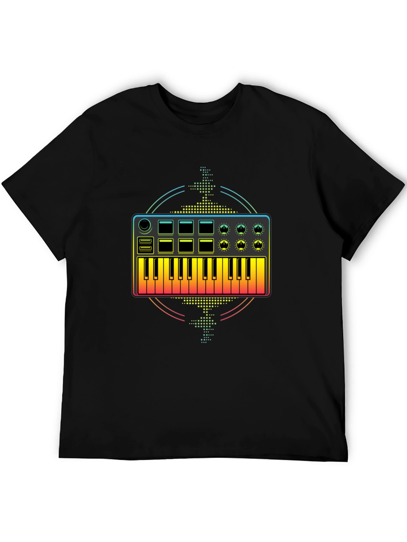 Synthesizer Graphic T-Shirt - Music Lover Tee