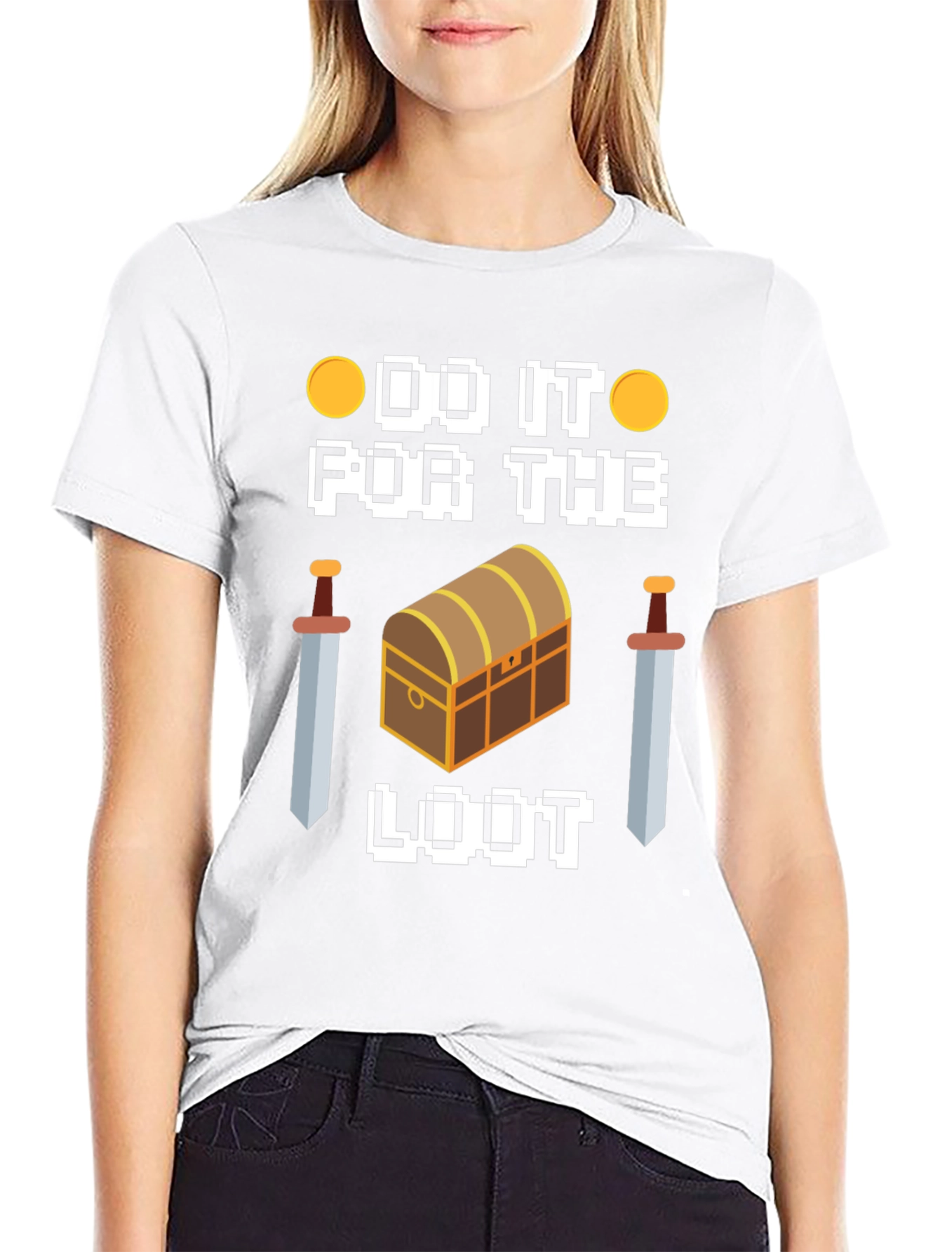 Do It For The Loot Black Graphic Tee