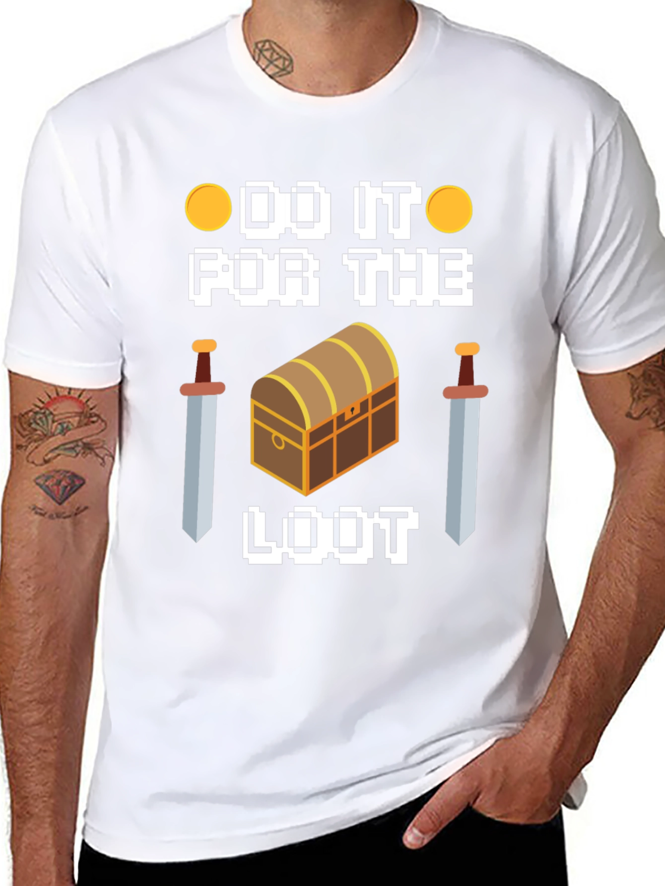 Do It For The Loot Black Graphic Tee