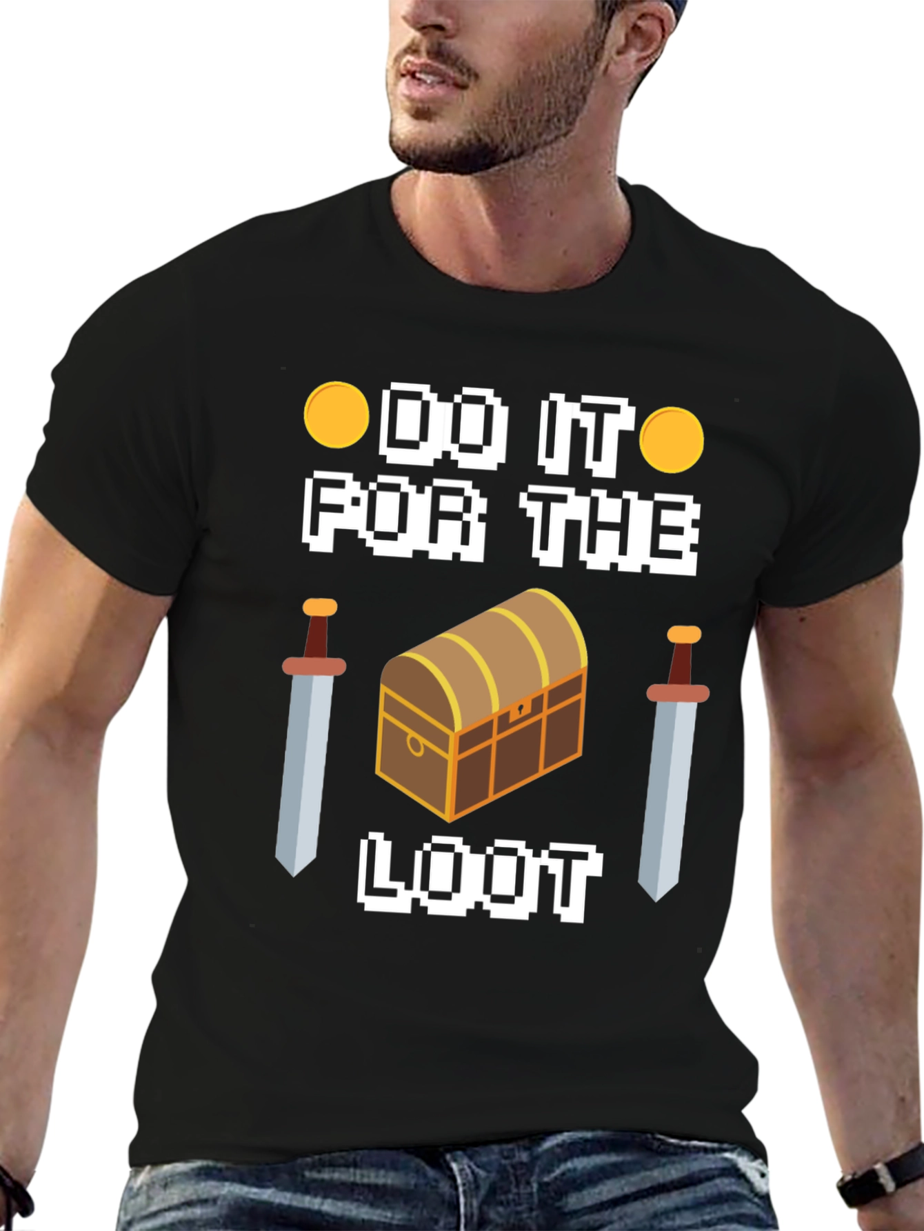 Do It For The Loot Black Graphic Tee