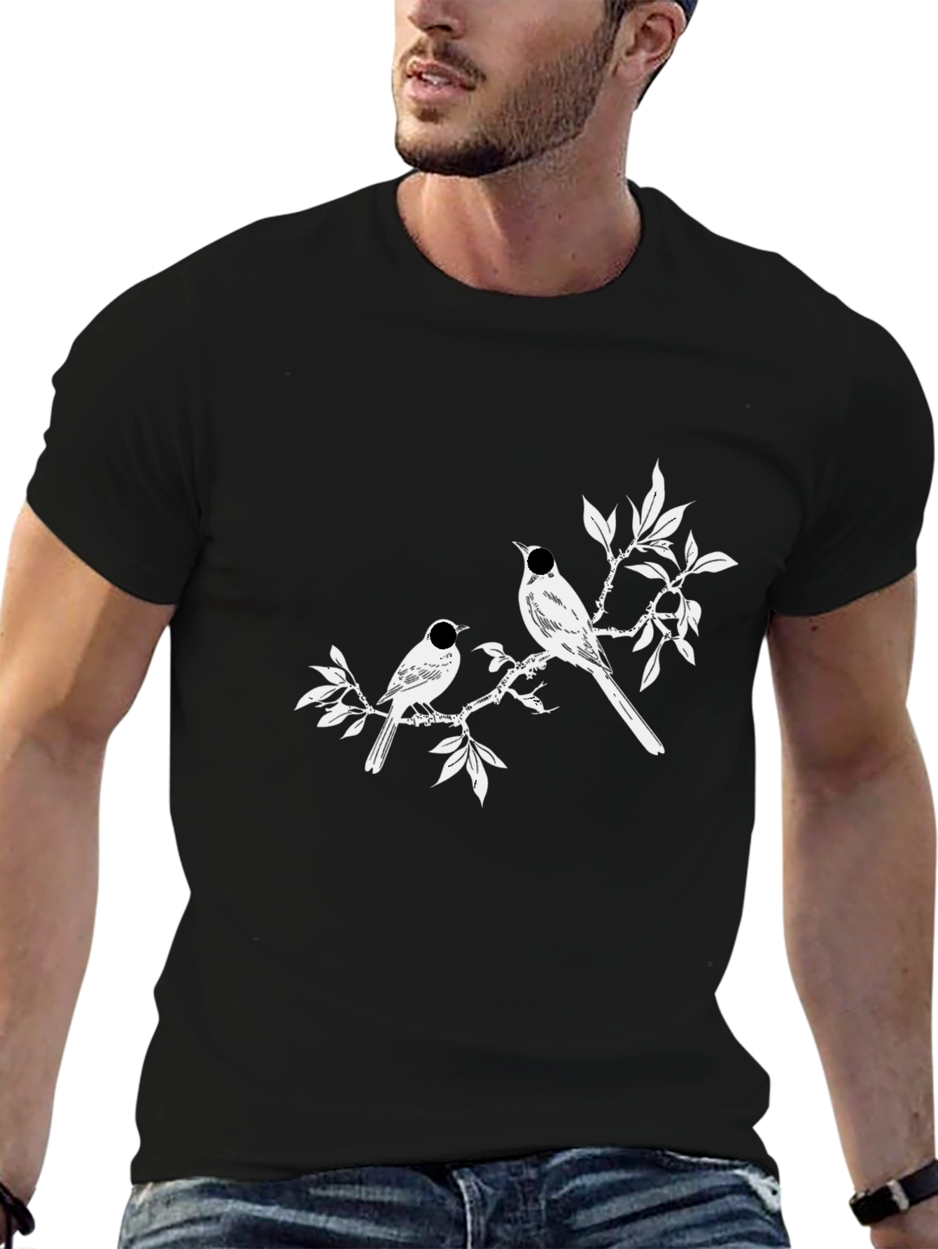 Bird Branch Graphic Tee - Casual Style