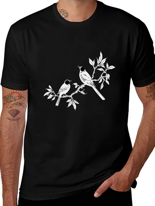 Bird Branch Graphic Tee - Casual Style