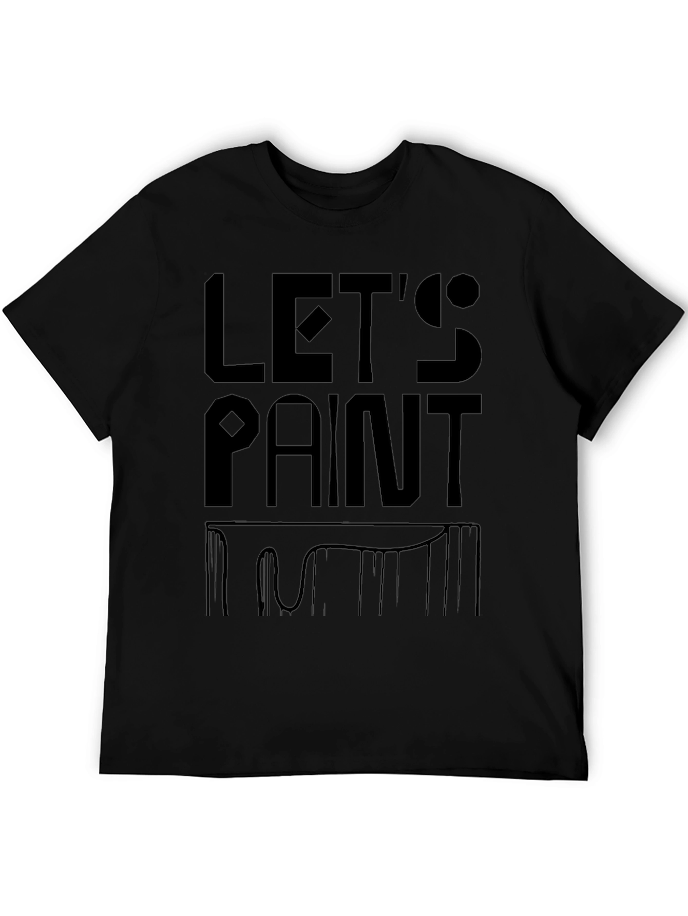 Lets Paint Black Graphic T-Shirt