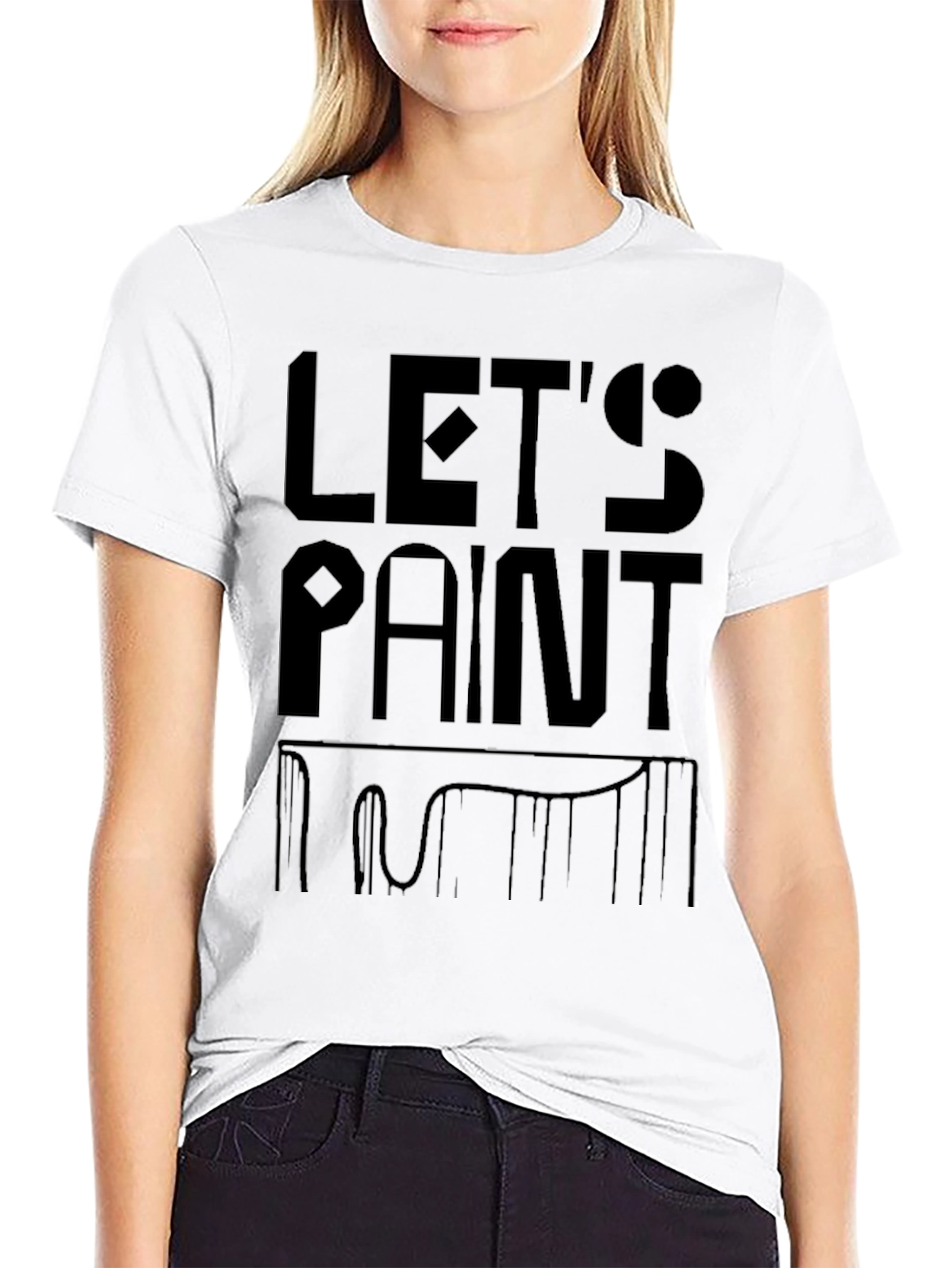 Lets Paint Black Graphic T-Shirt