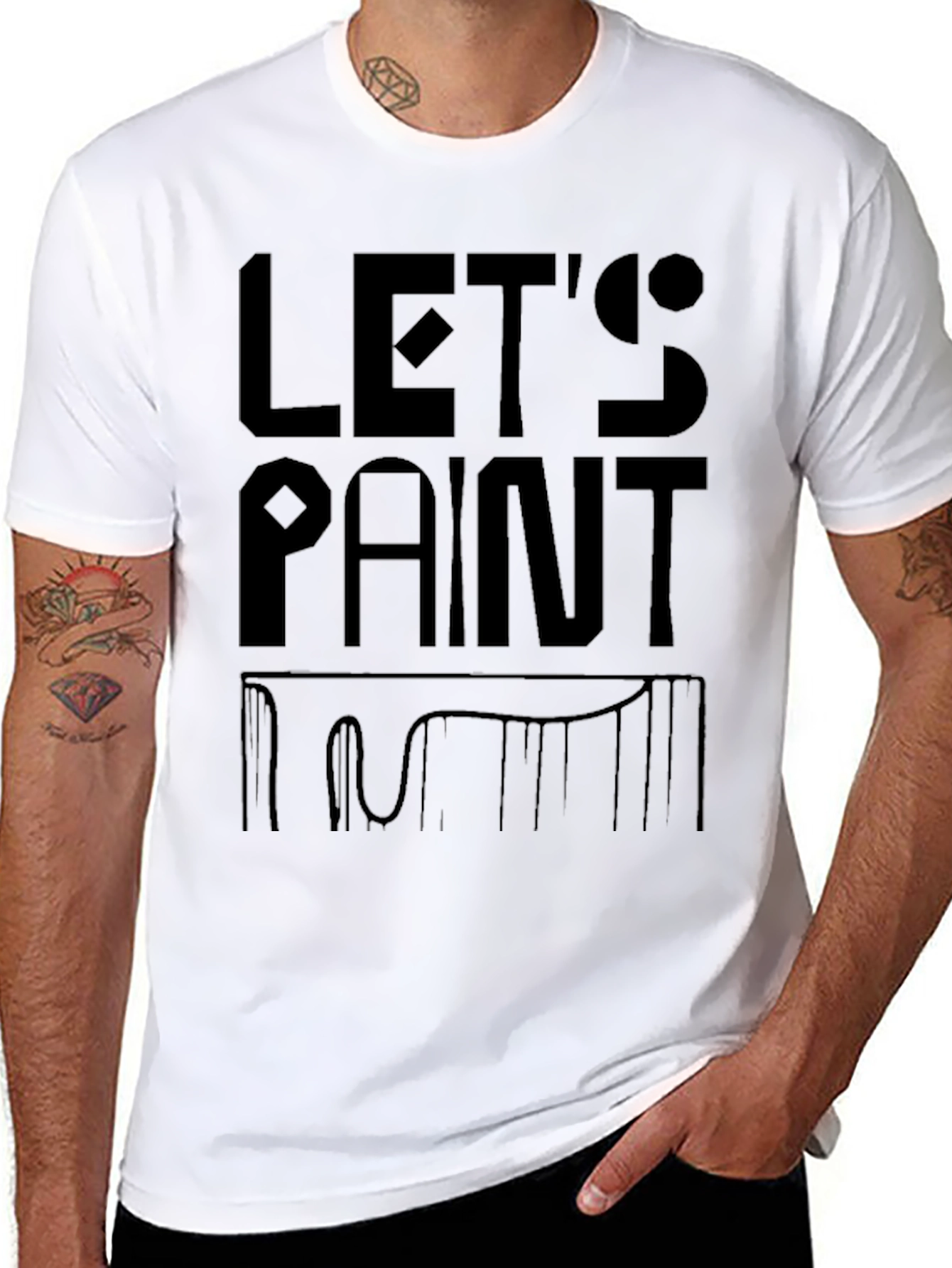 Lets Paint Black Graphic T-Shirt