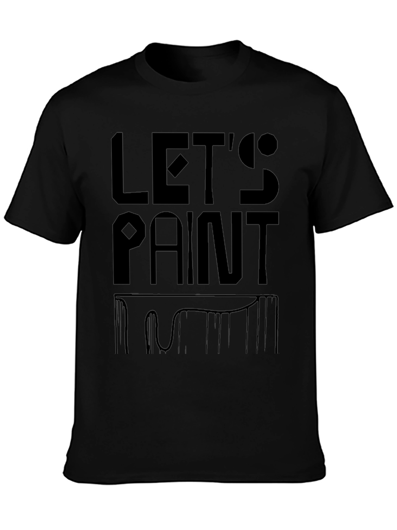 Lets Paint Black Graphic T-Shirt
