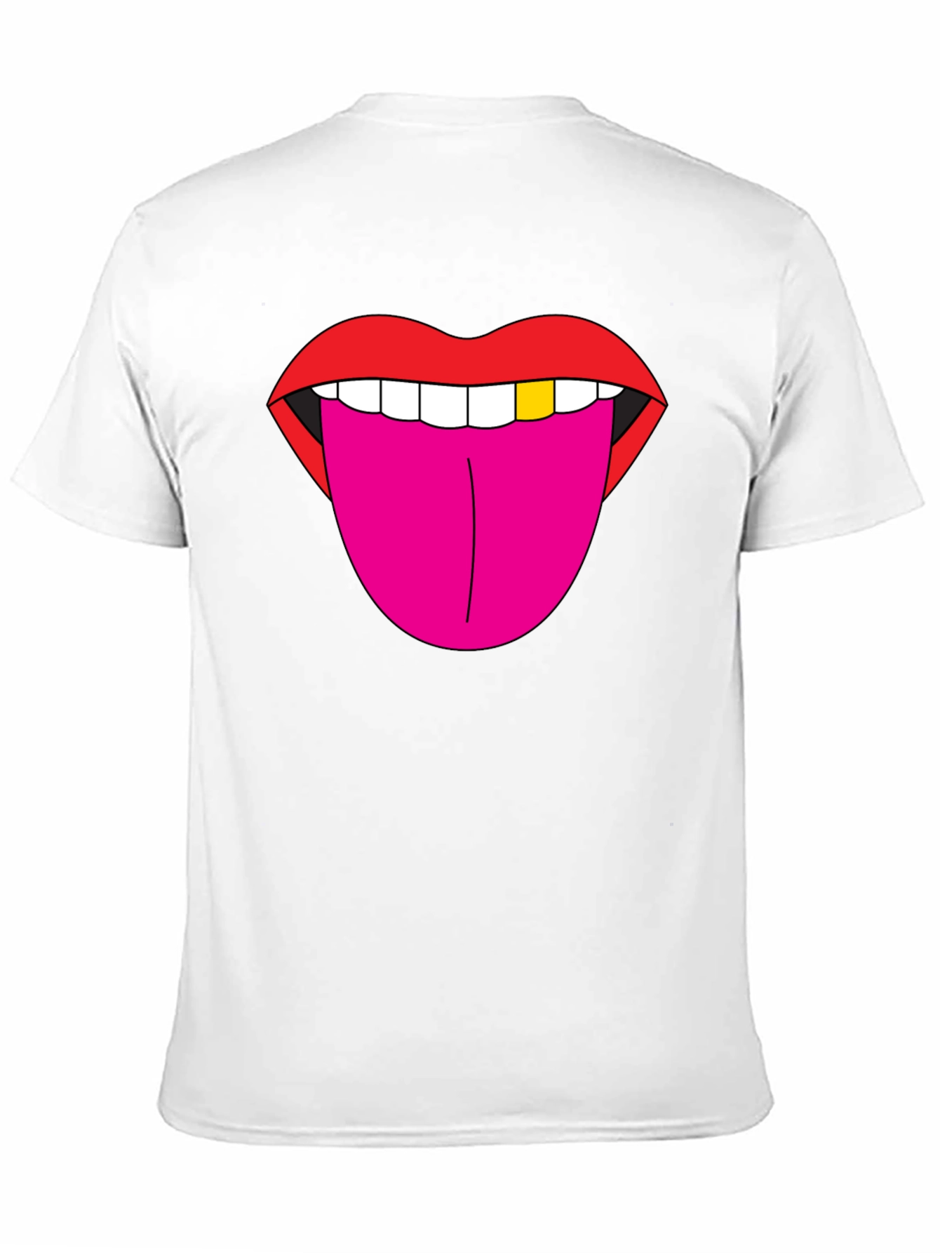 Lips & Tongue Graphic Tee - Bold Black T-Shirt