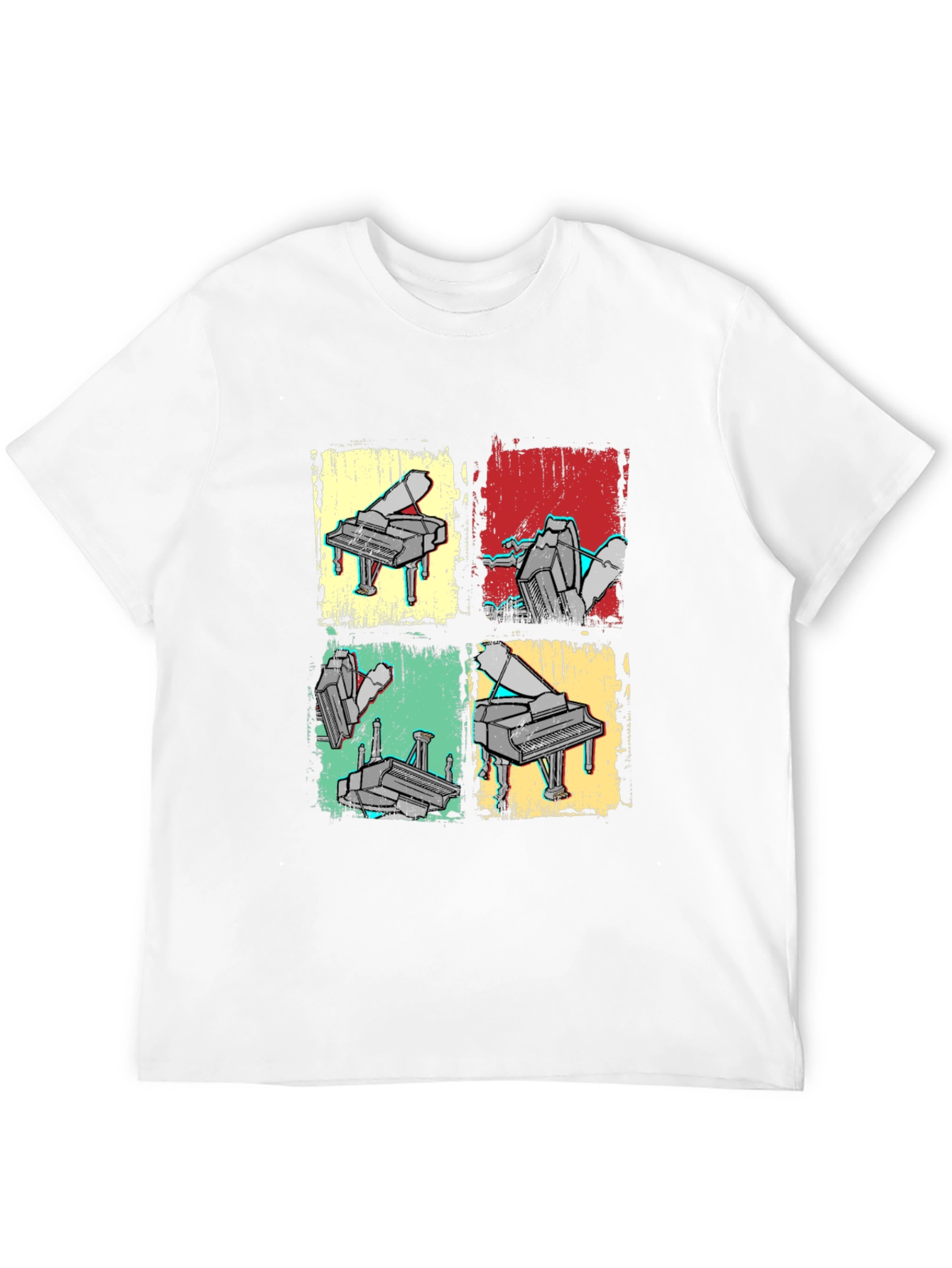 Retro Piano Art T-Shirt - Musical Graphic Tee