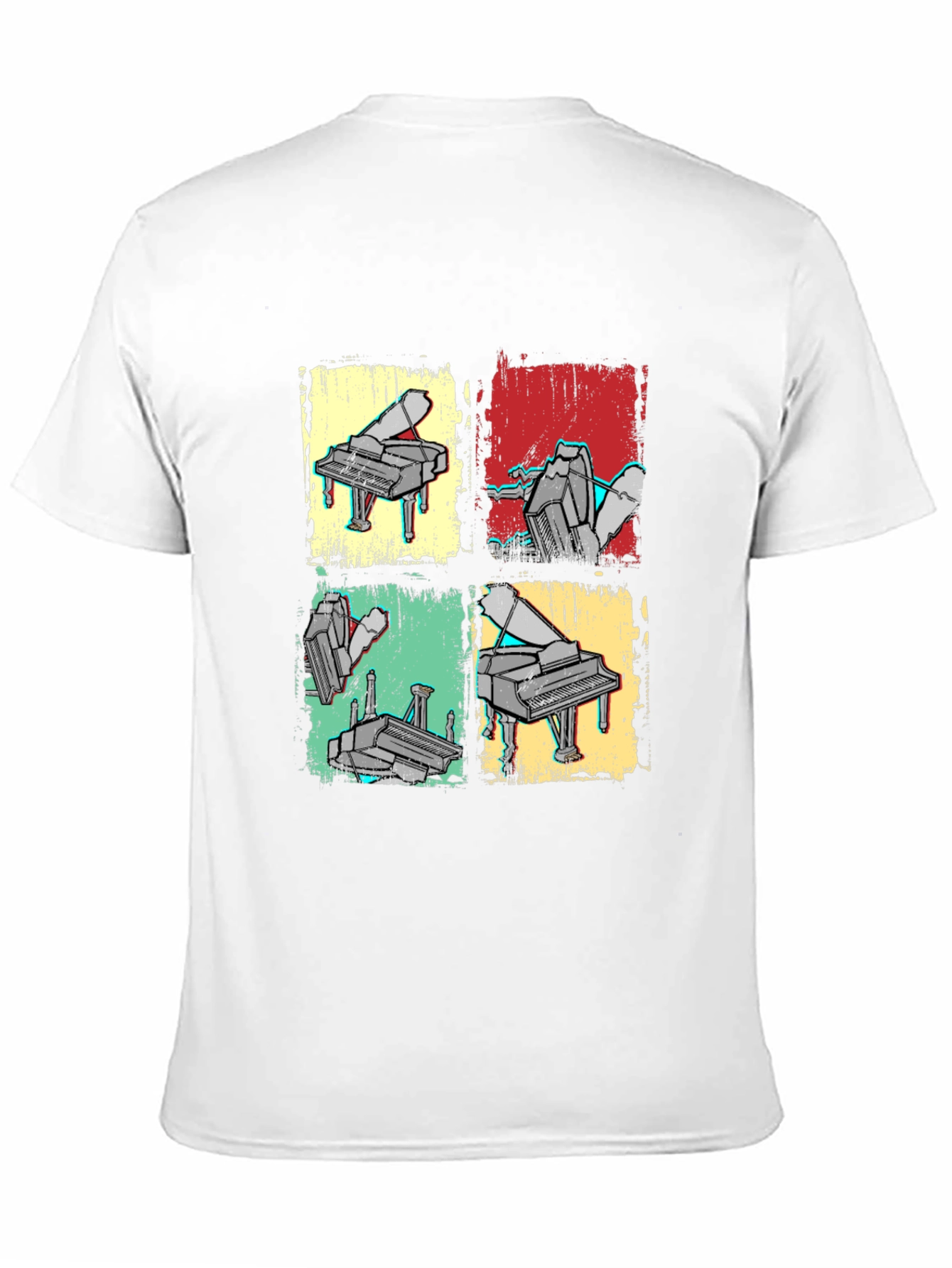 Retro Piano Art T-Shirt - Musical Graphic Tee