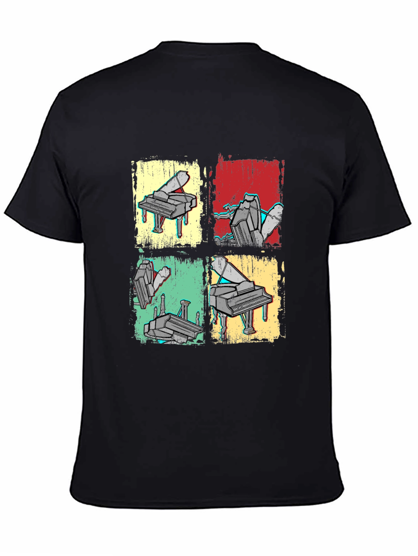 Retro Piano Art T-Shirt - Musical Graphic Tee
