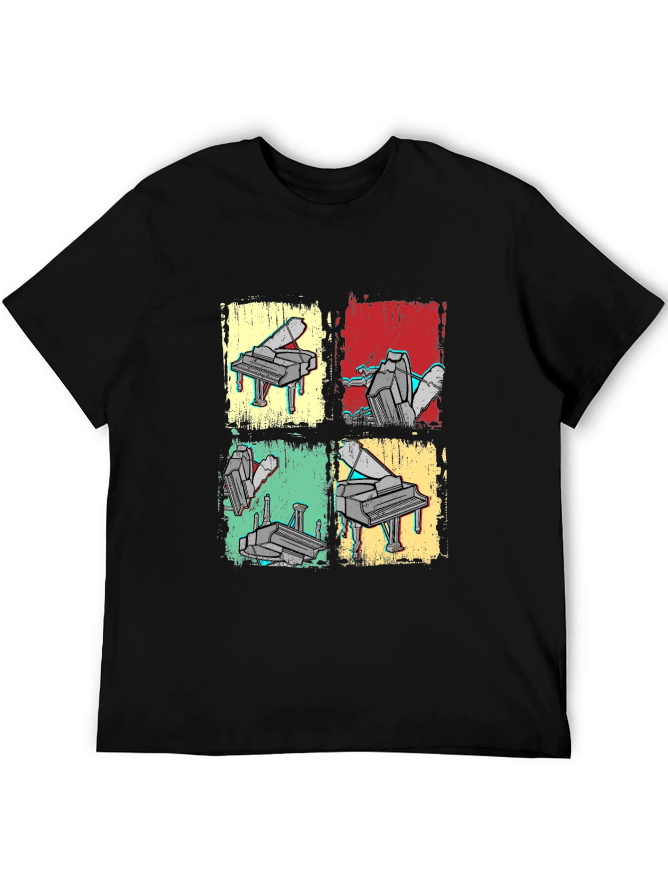 Retro Piano Art T-Shirt - Musical Graphic Tee