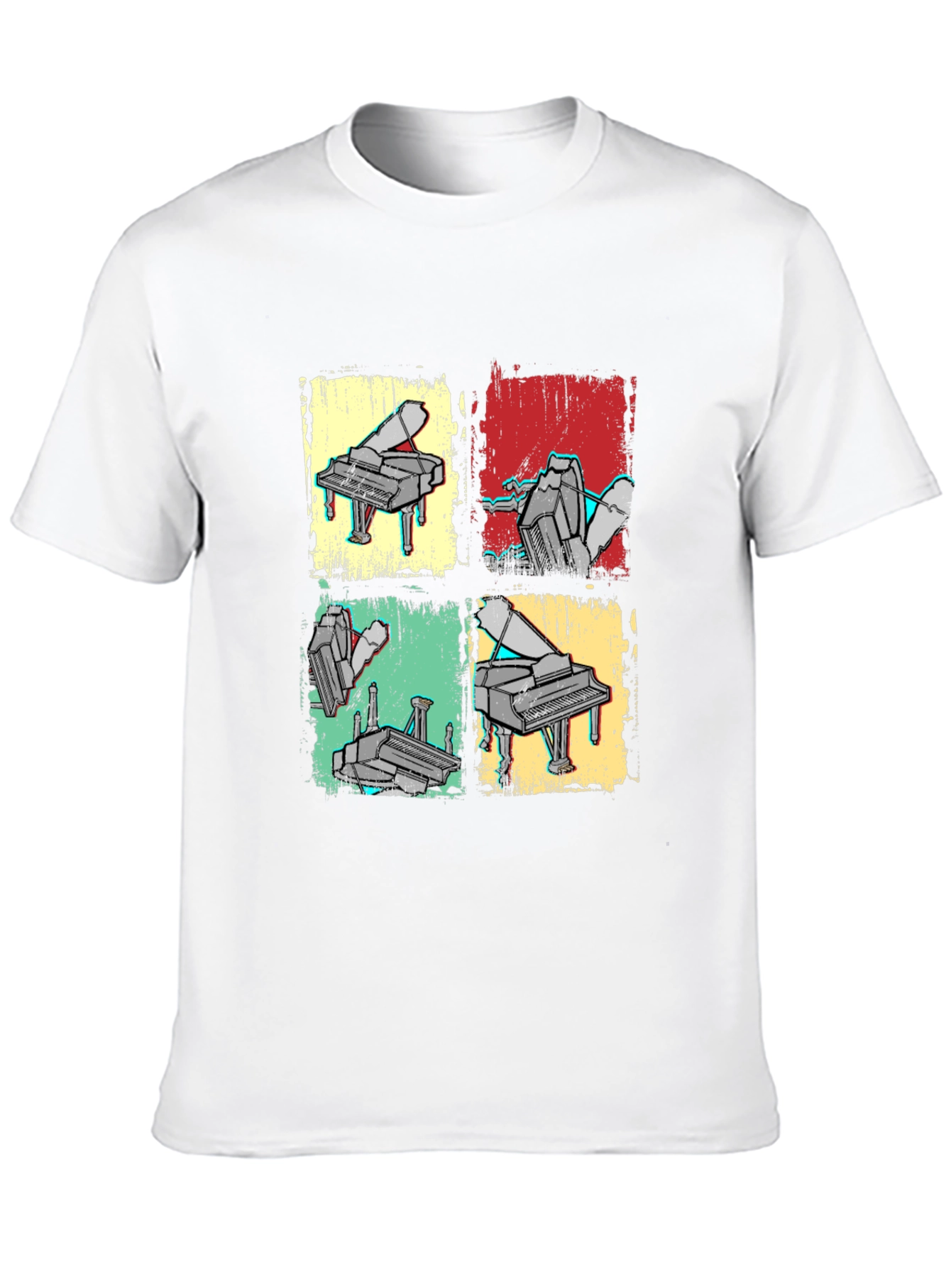 Retro Piano Art T-Shirt - Musical Graphic Tee