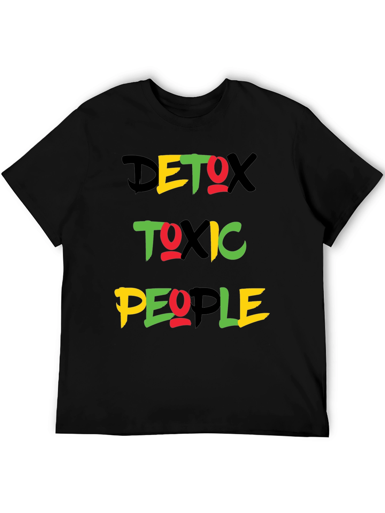 Detox Toxic People Graphic Tee - Black Crew Neck