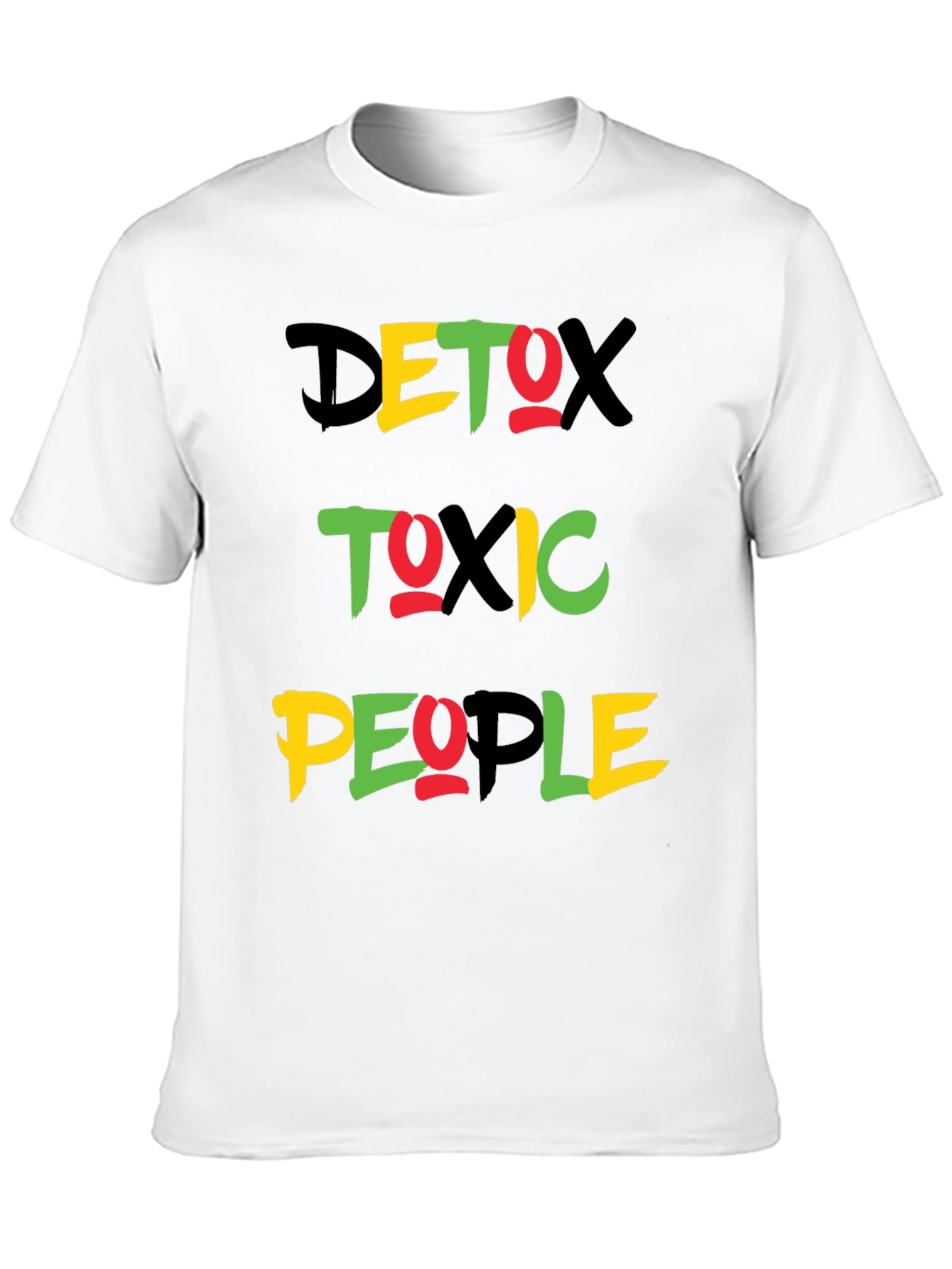 Detox Toxic People Graphic Tee - Black Crew Neck