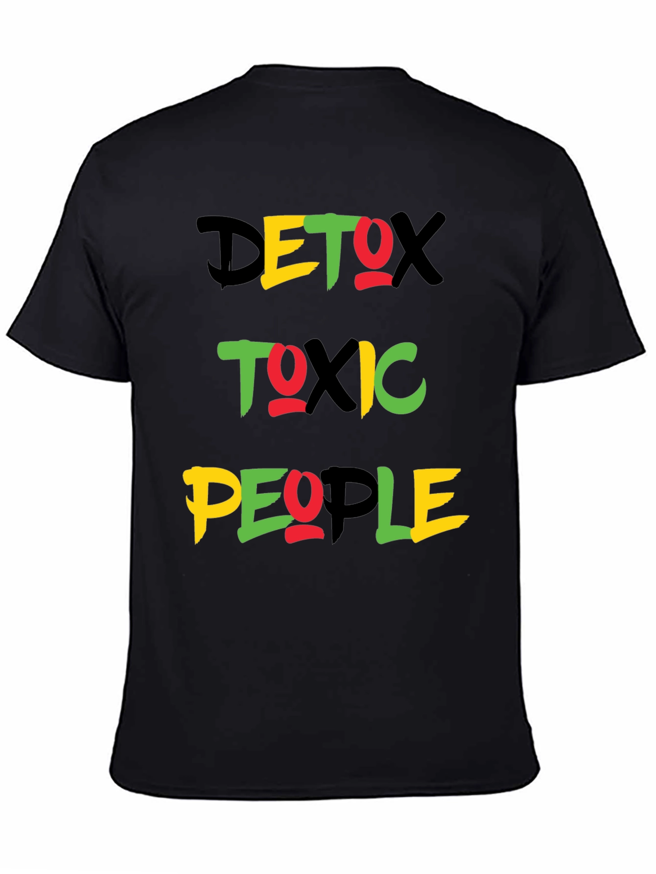 Detox Toxic People Graphic Tee - Black Crew Neck