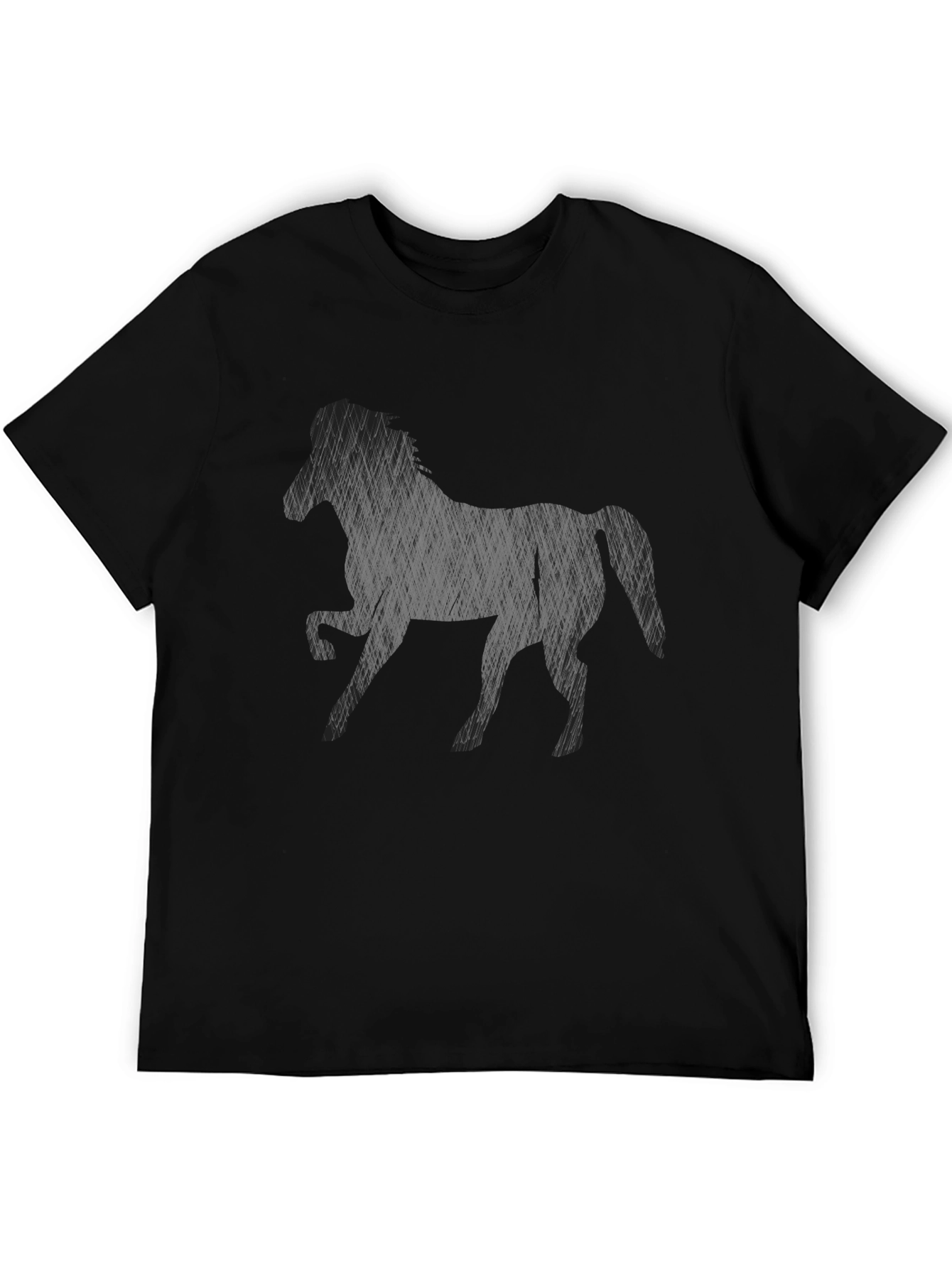 Black Horse Graphic T-Shirt - Unisex Casual Tee