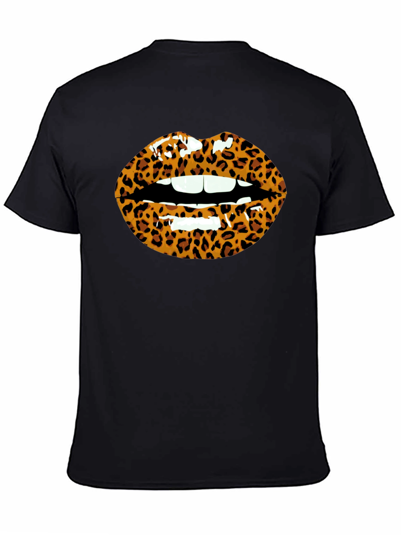 Leopard Print Lips Graphic T-Shirt - Unisex