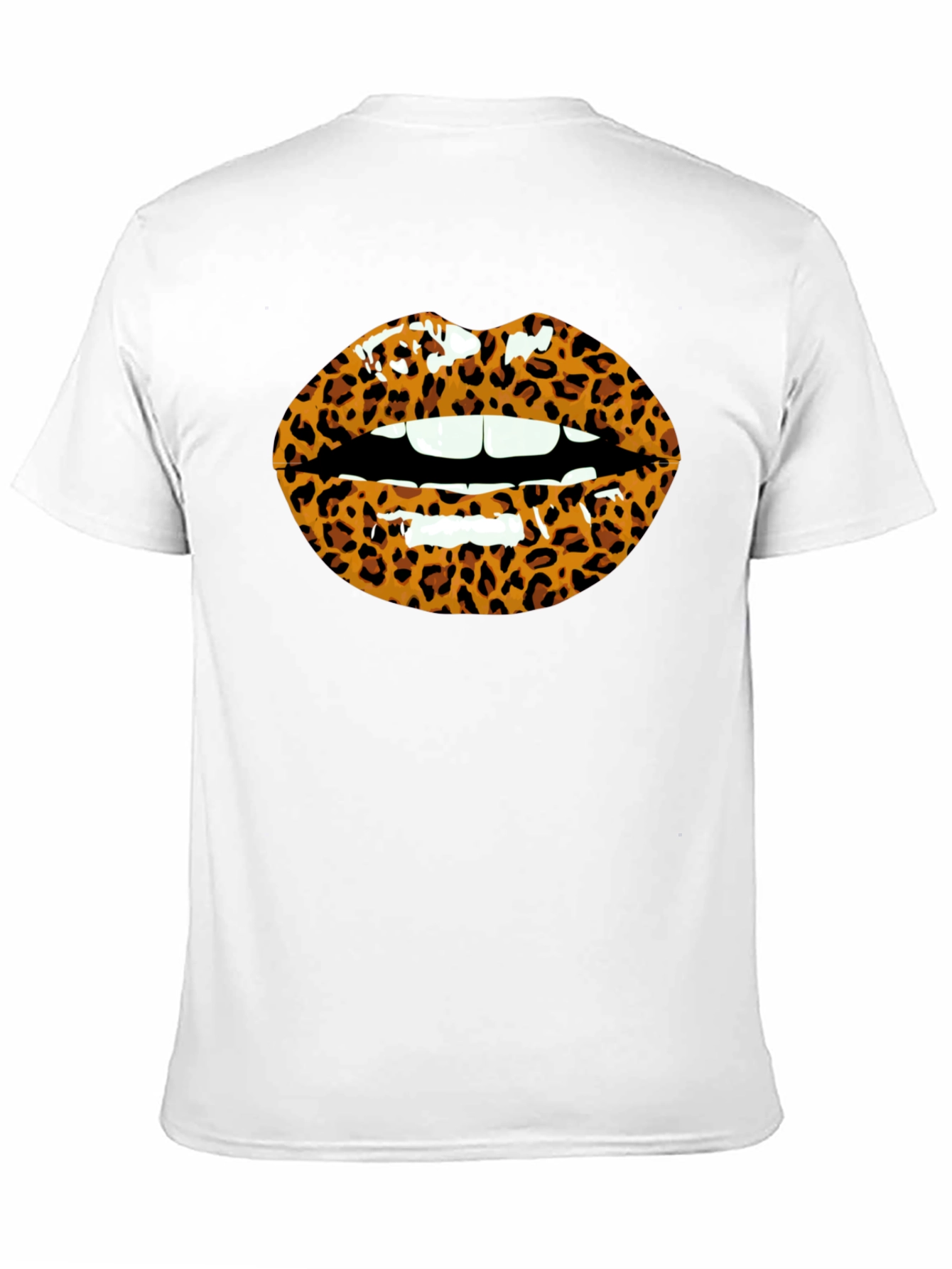 Leopard Print Lips Graphic T-Shirt - Unisex