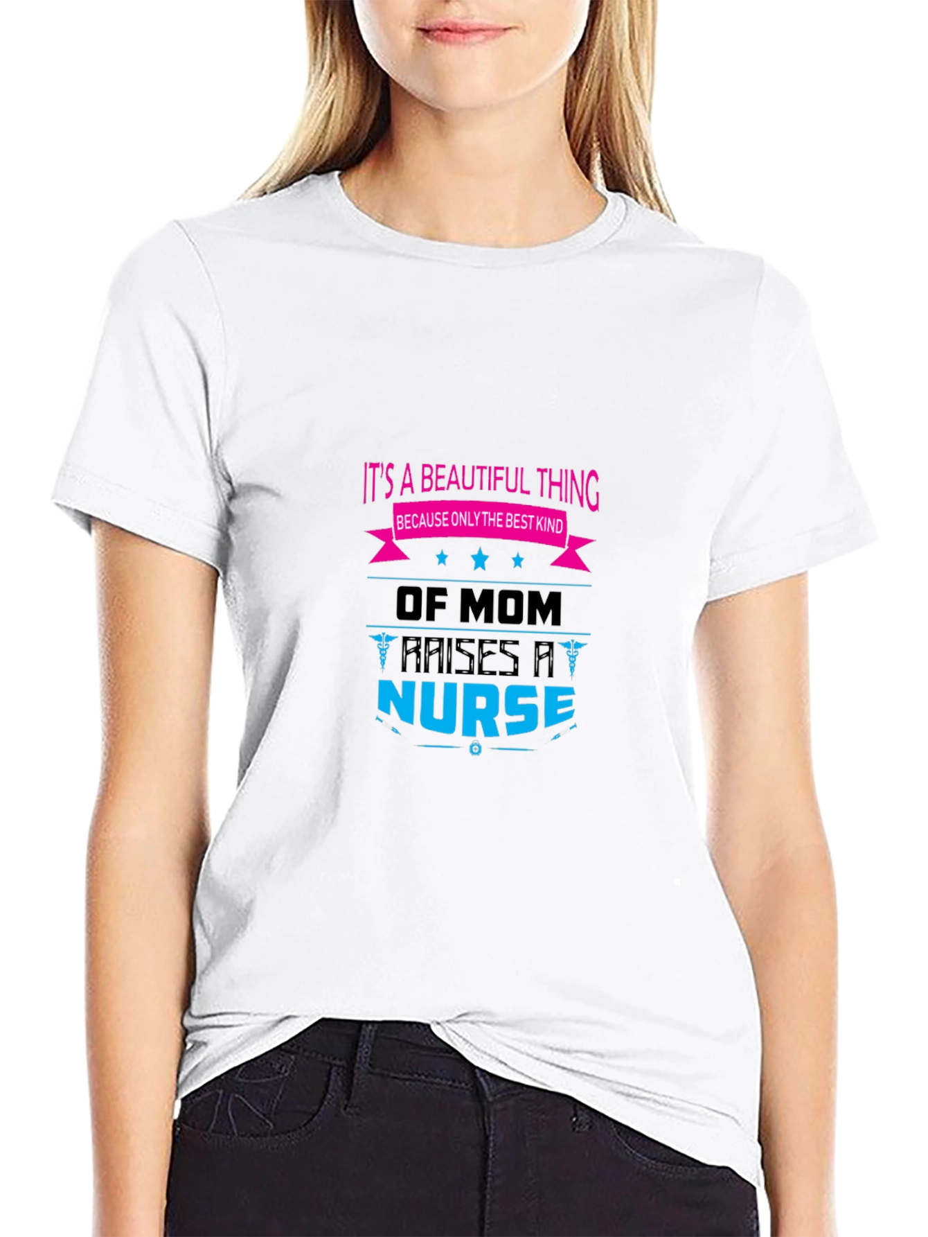 Mom Raises A Nurse Graphic T-Shirt
