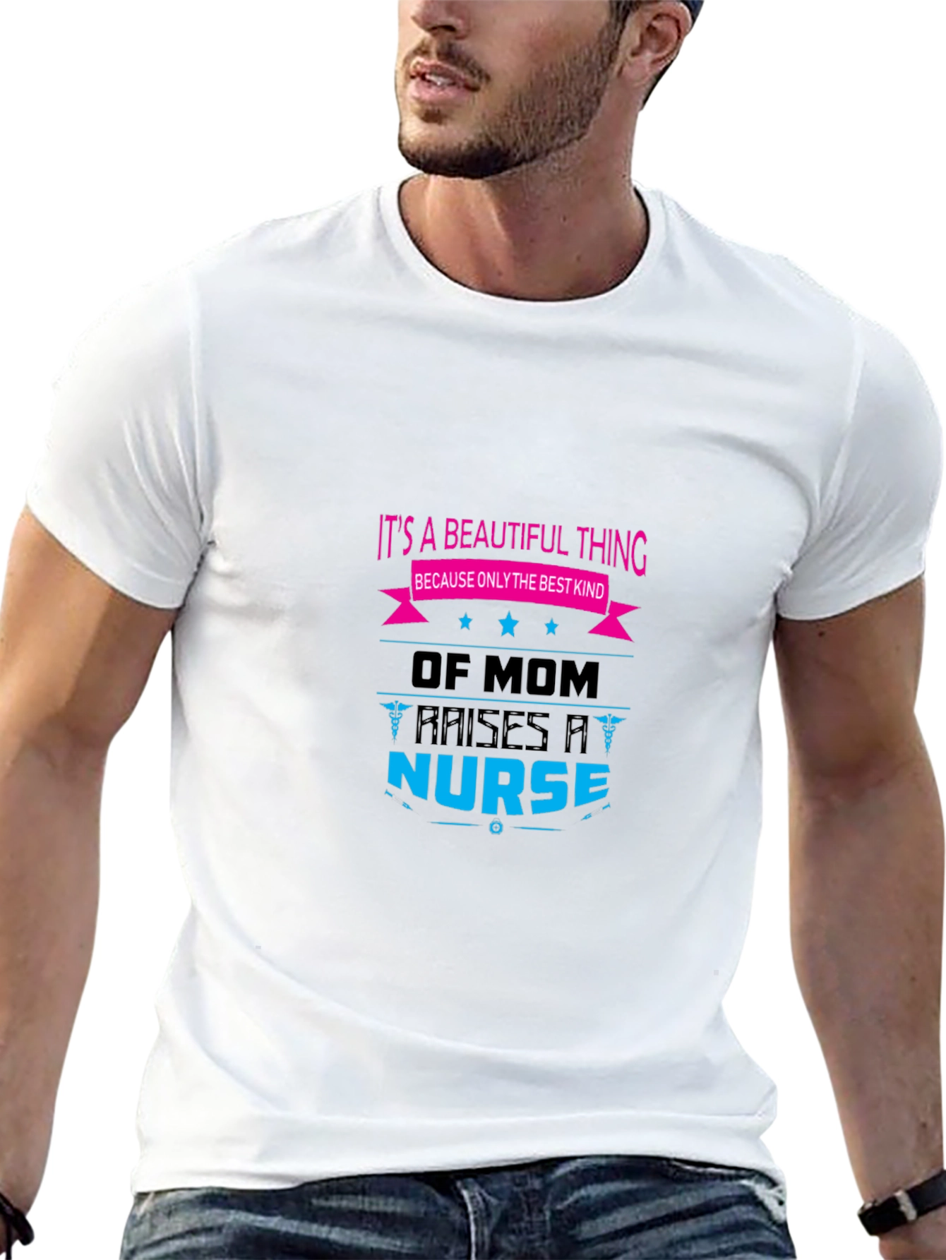 Mom Raises A Nurse Graphic T-Shirt
