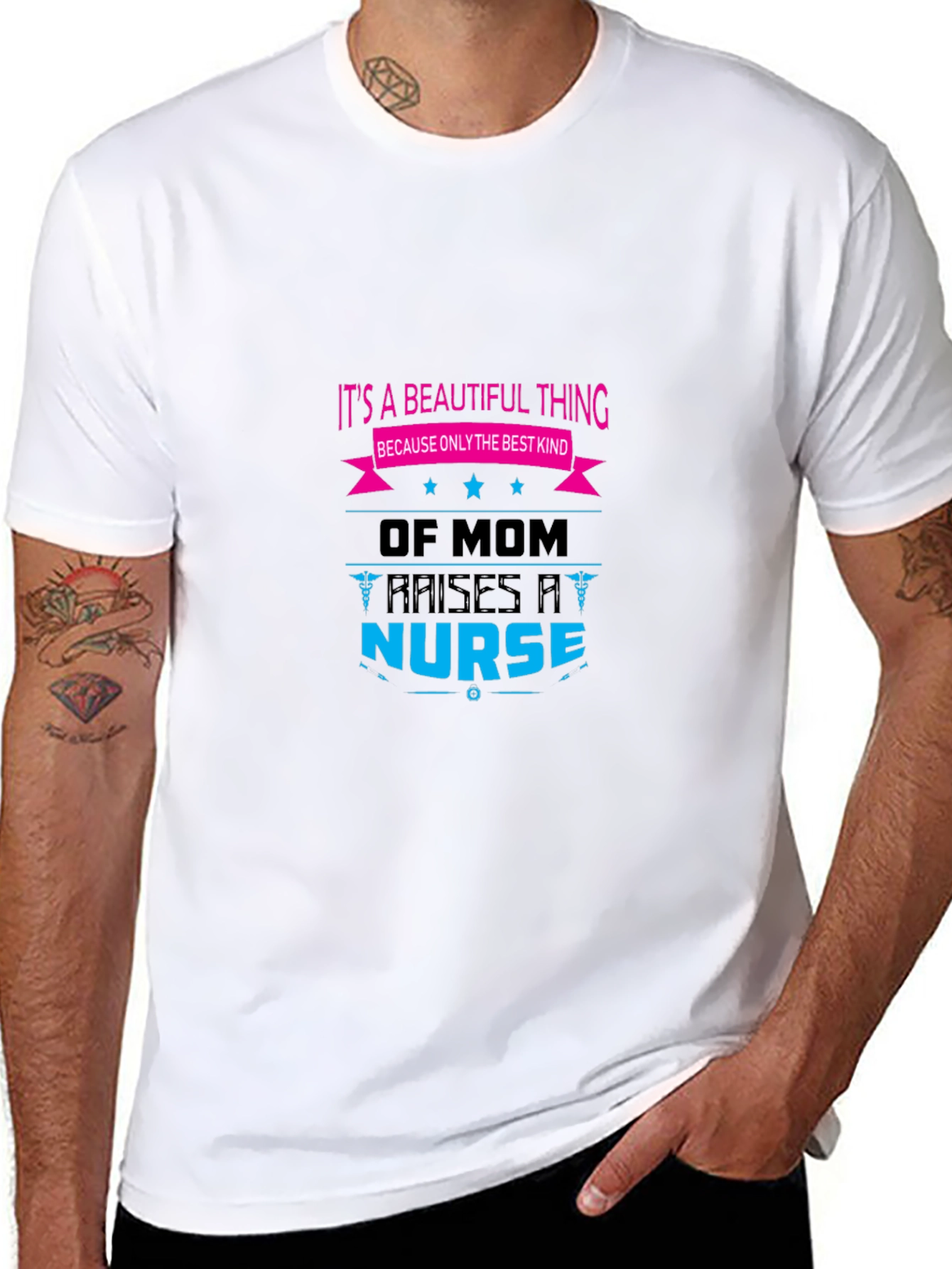 Mom Raises A Nurse Graphic T-Shirt
