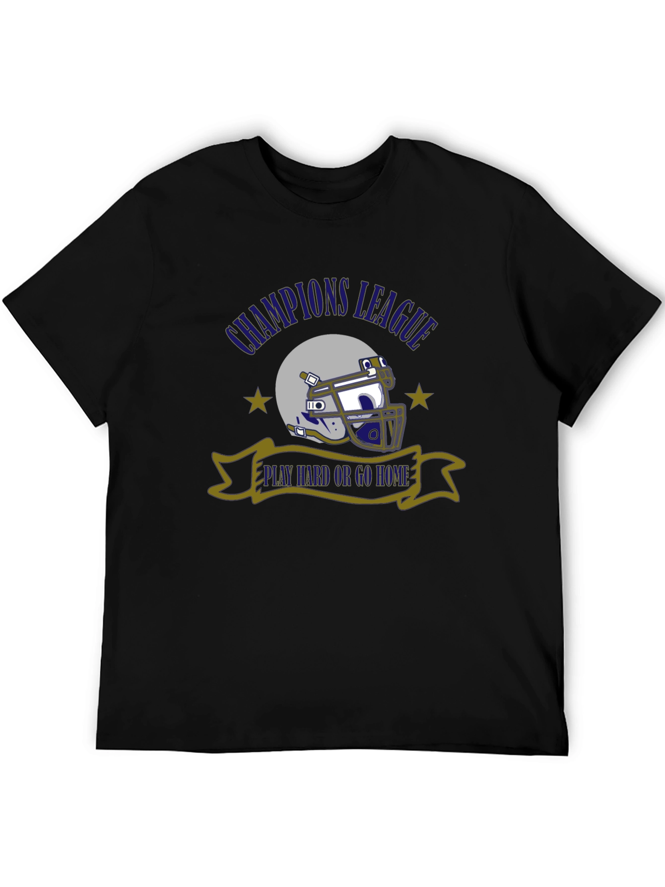 Champions League Football Helmet Graphic T-Shirt