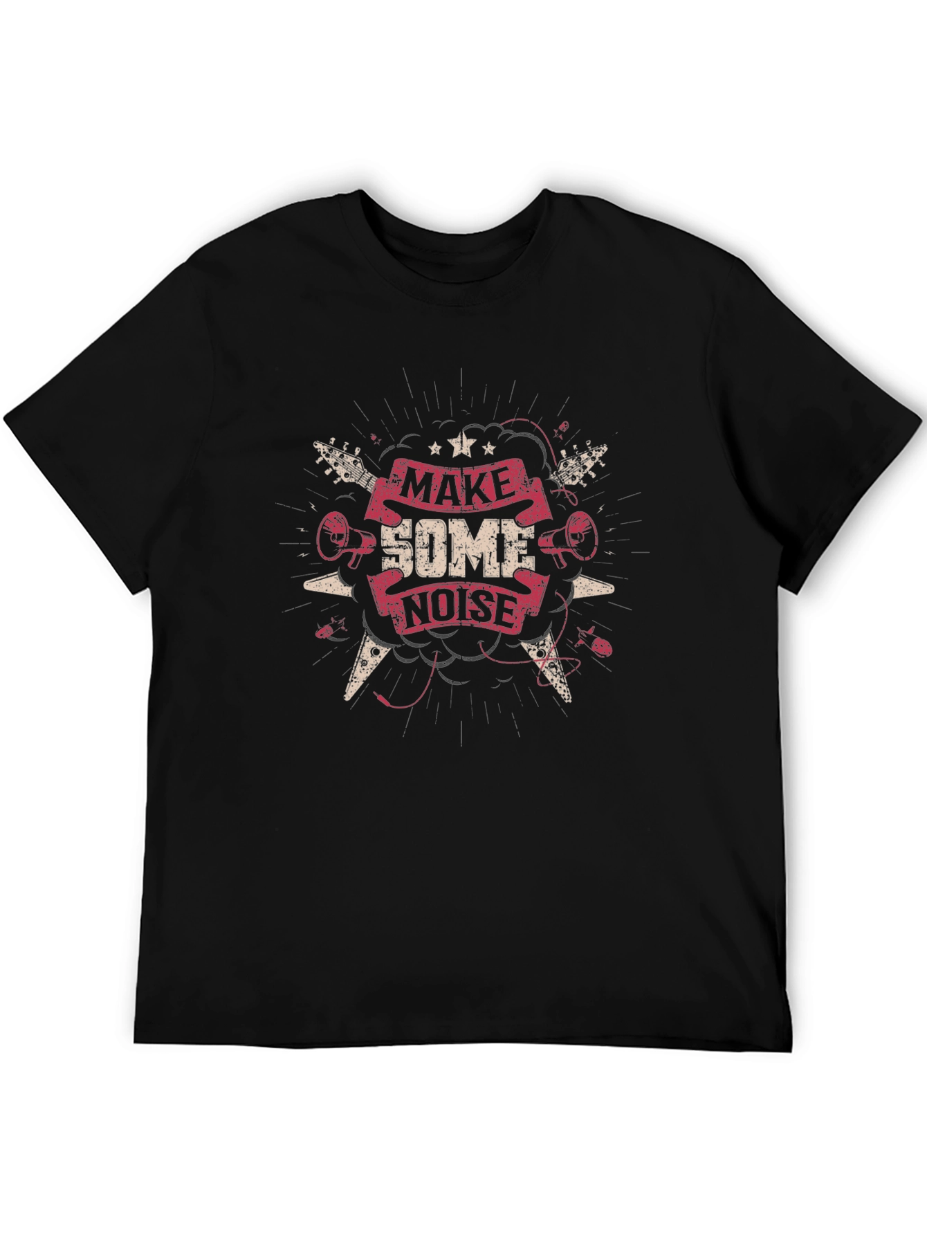 Make Some Noise Graphic Tee - Rock Concert Style