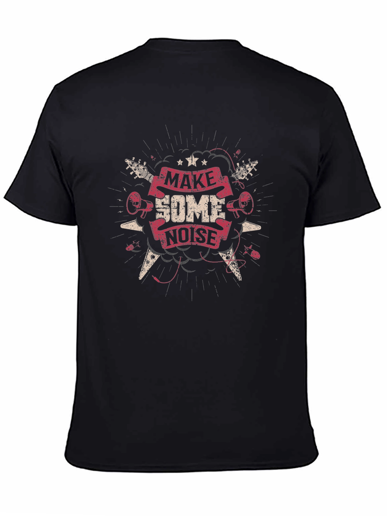 Make Some Noise Graphic Tee - Rock Concert Style