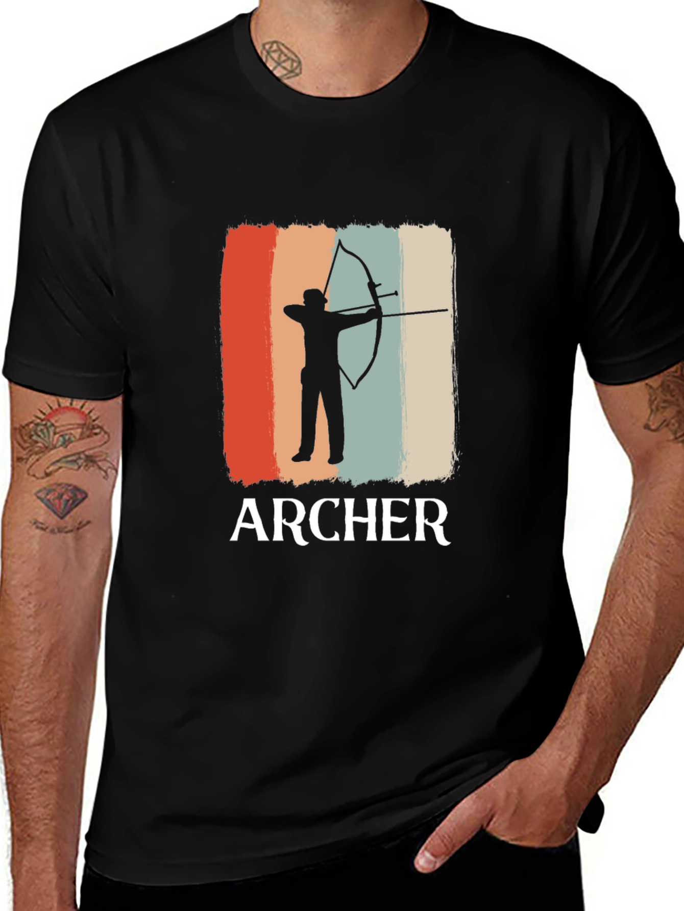 Archer Silhouette T-Shirt Retro Design