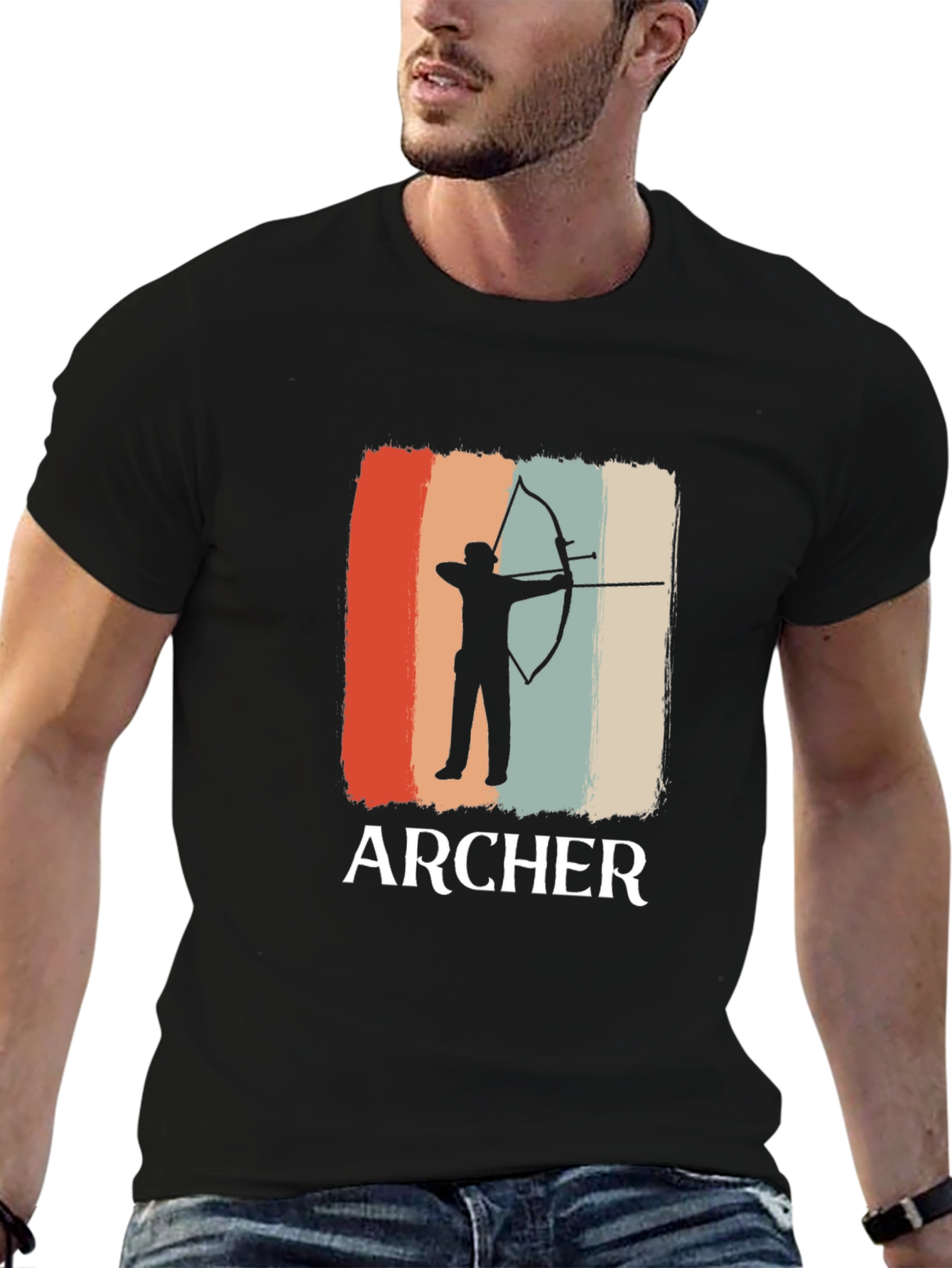Archer Silhouette T-Shirt Retro Design