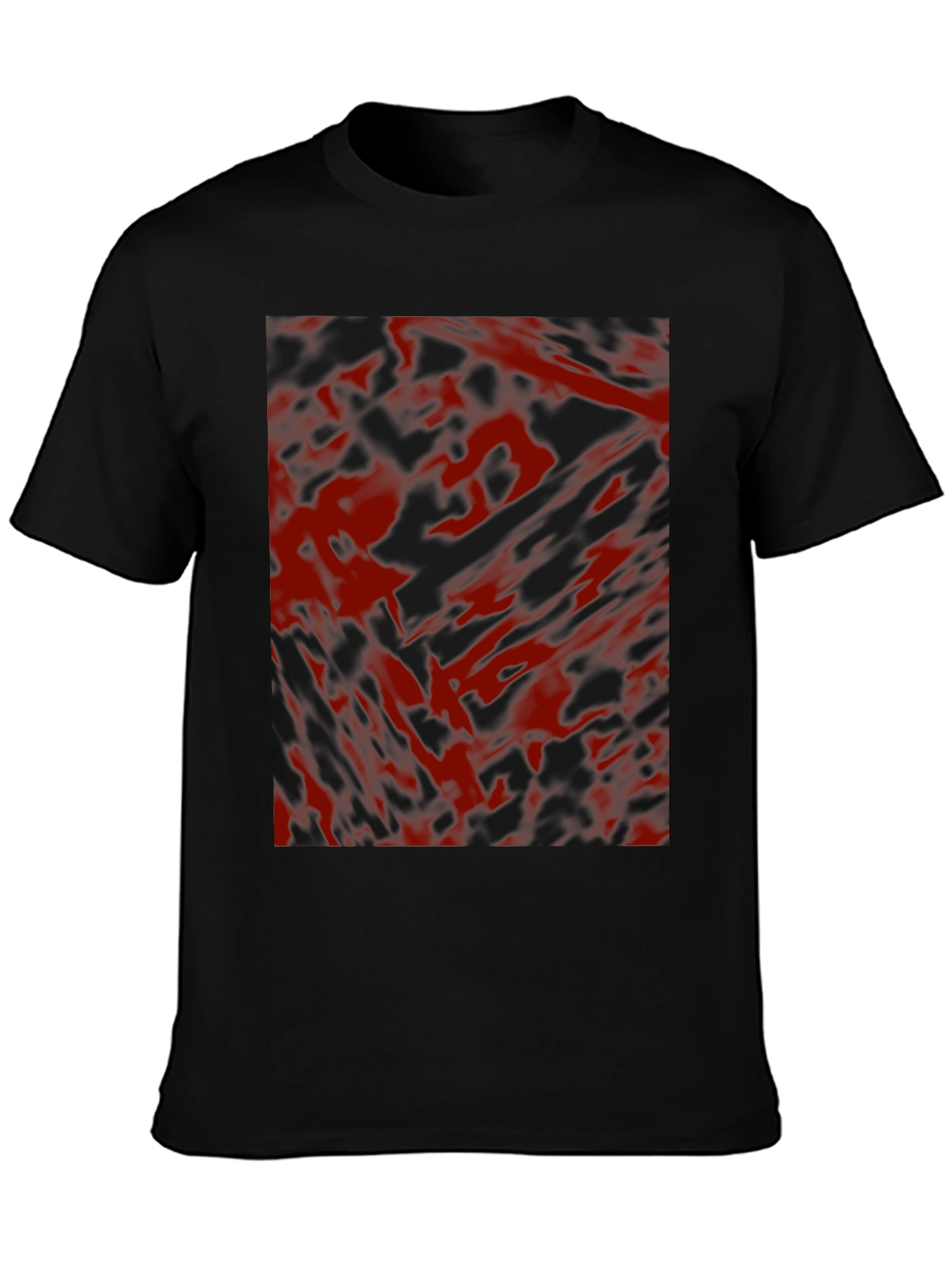 Abstract Red & Black Graphic T-Shirt