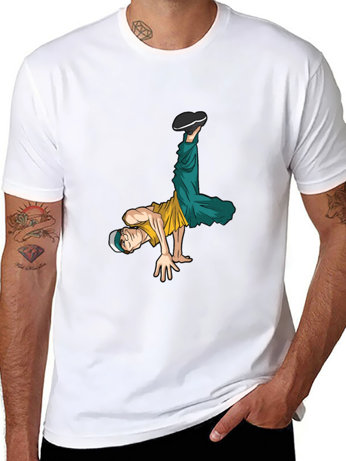 Breakdancing Graphic Tee - Cool Streetwear Style