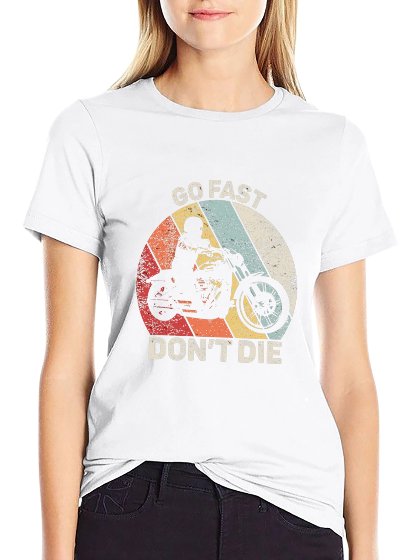 Go Fast Dont Die Motorcycle Graphic Tee