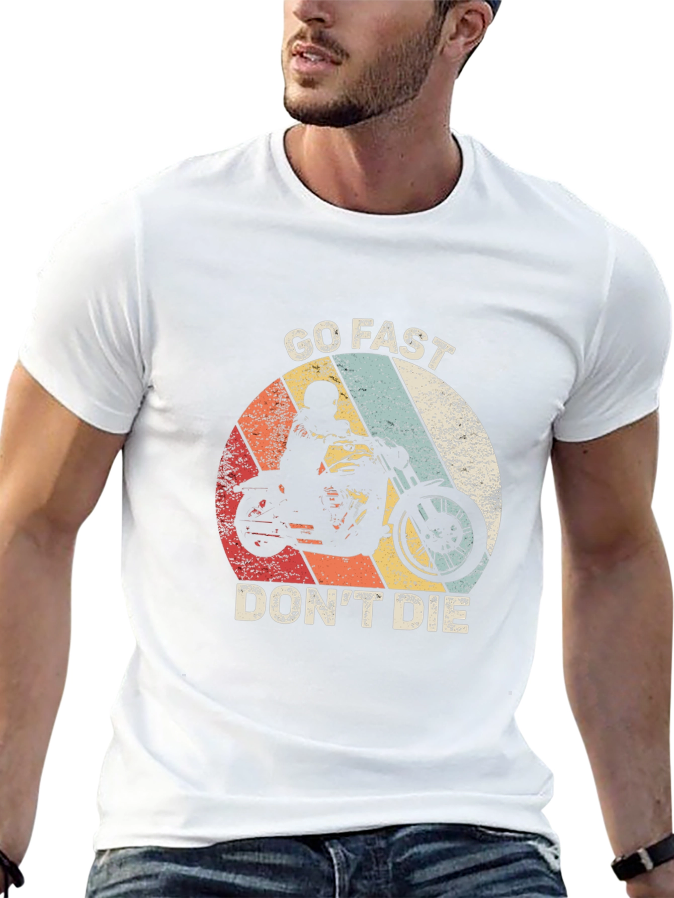 Go Fast Dont Die Motorcycle Graphic Tee