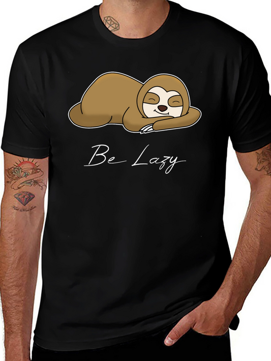 Be Lazy Sloth Graphic Tee - Relaxed Comfort