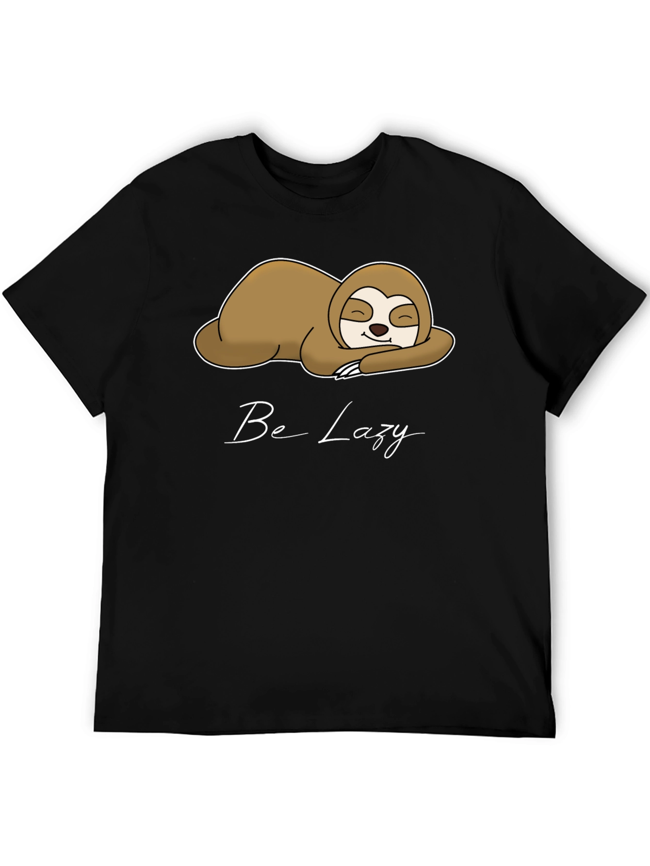 Be Lazy Sloth Graphic Tee - Relaxed Comfort