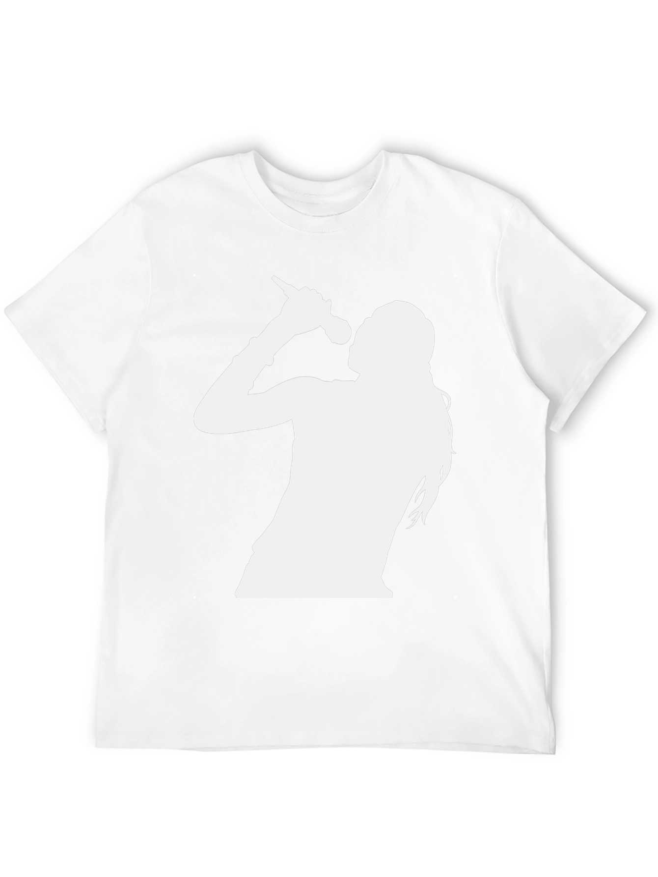Black T-Shirt with White Singer Graphic