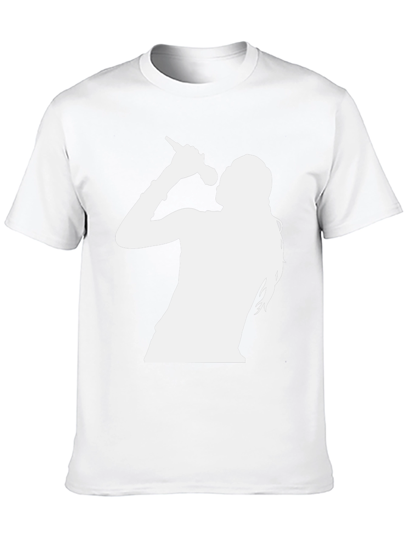 Black T-Shirt with White Singer Graphic