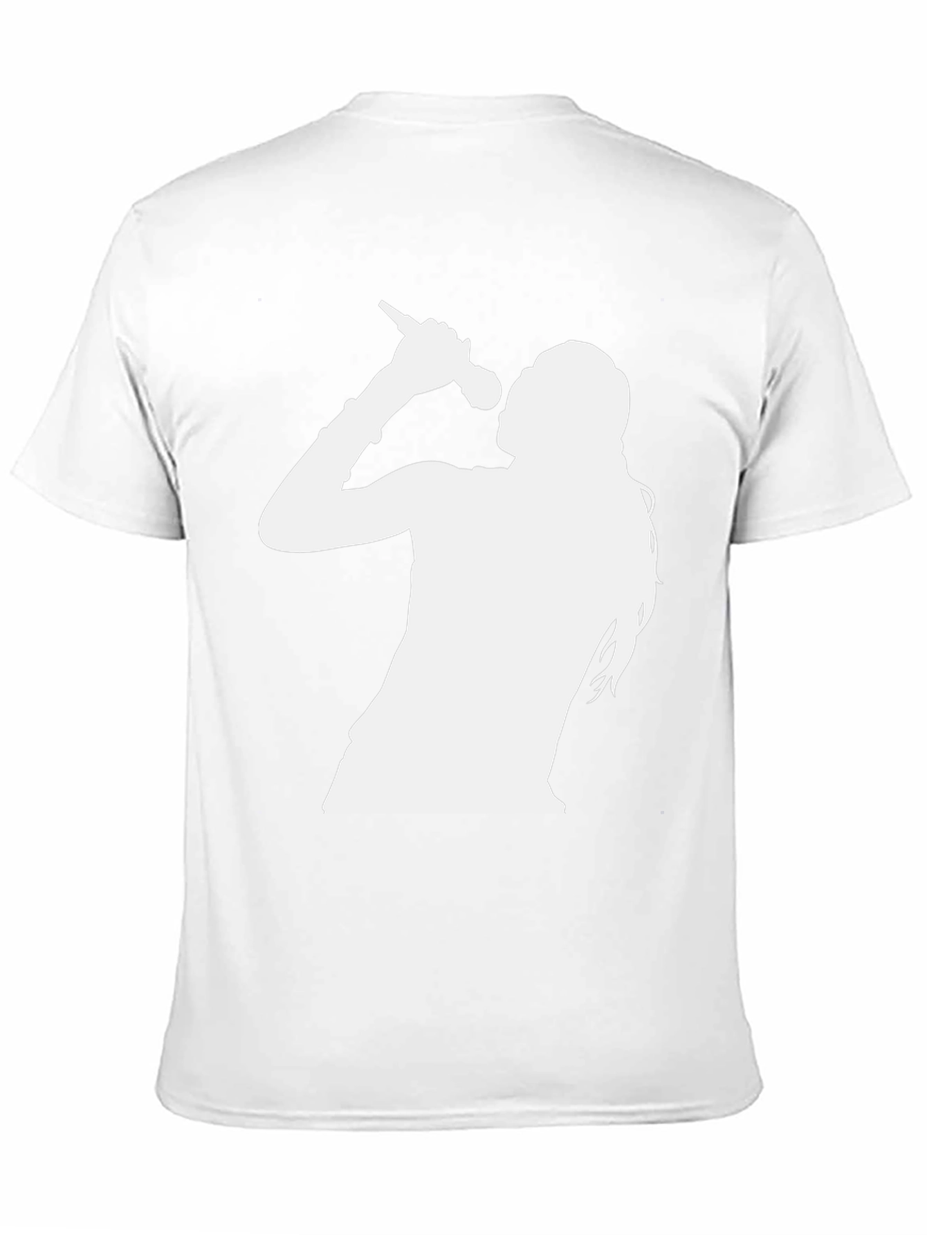 Black T-Shirt with White Singer Graphic