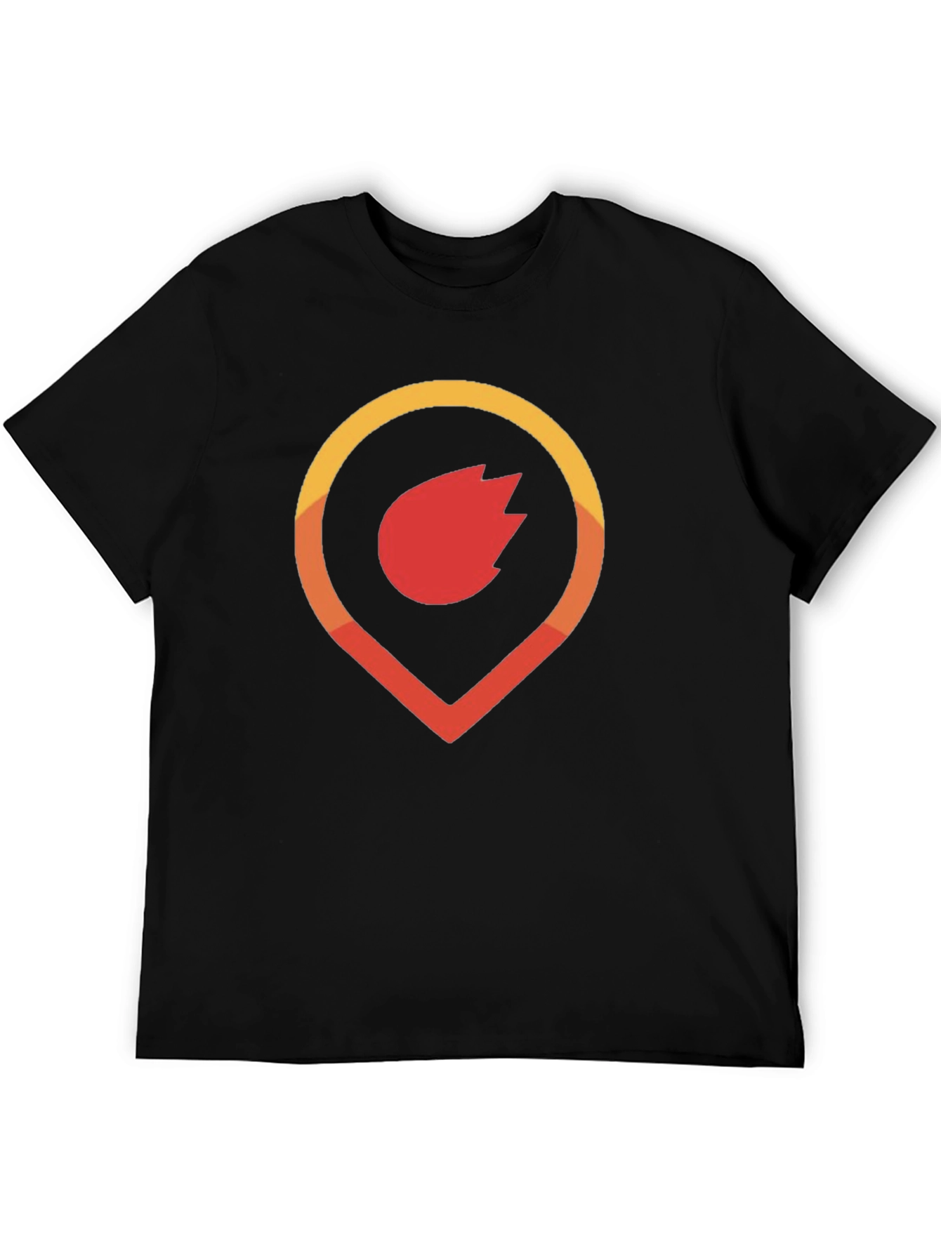 Fiery Pinpoint Graphic Tee - Black Cotton Blend