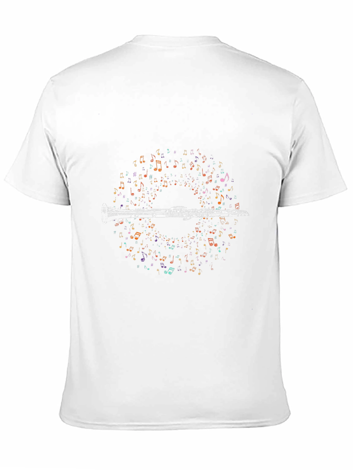 Musical Instrument T-Shirt - Clarinet & Notes Design