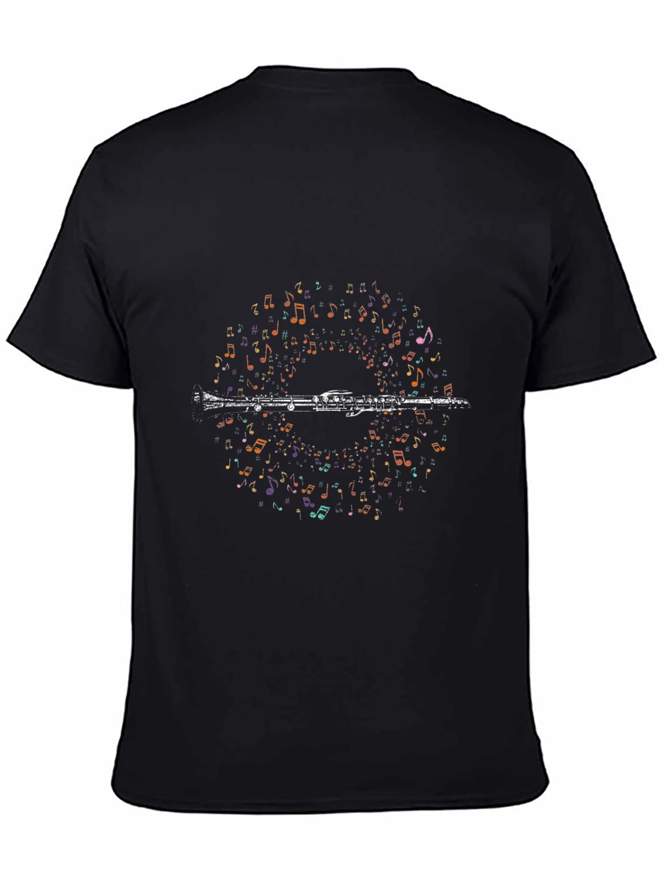 Musical Instrument T-Shirt - Clarinet & Notes Design