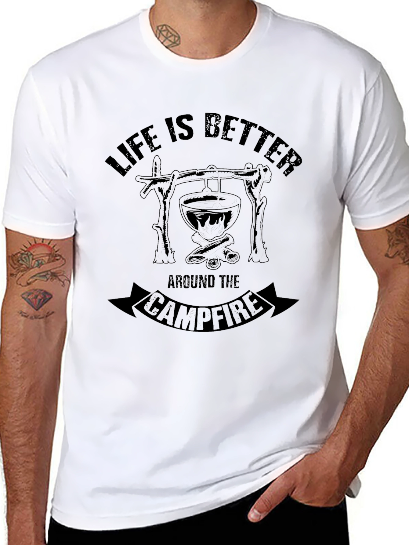 Campfire Life T-Shirt - Black