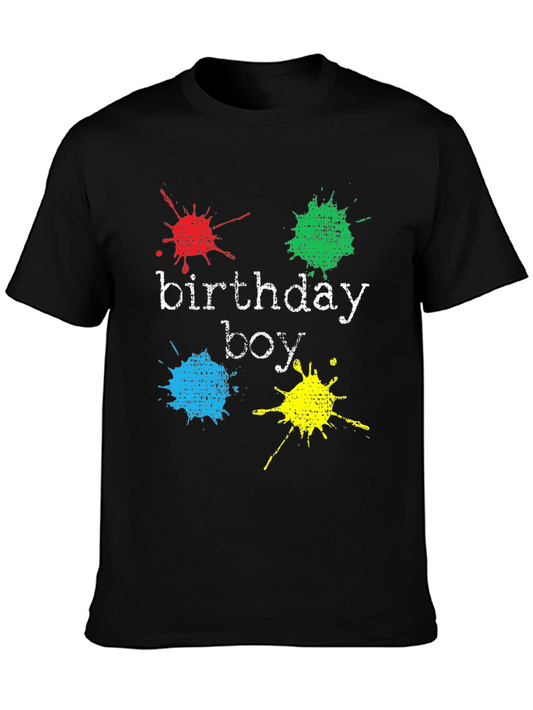 Birthday Boy Splatter T-Shirt - Fun Party Apparel
